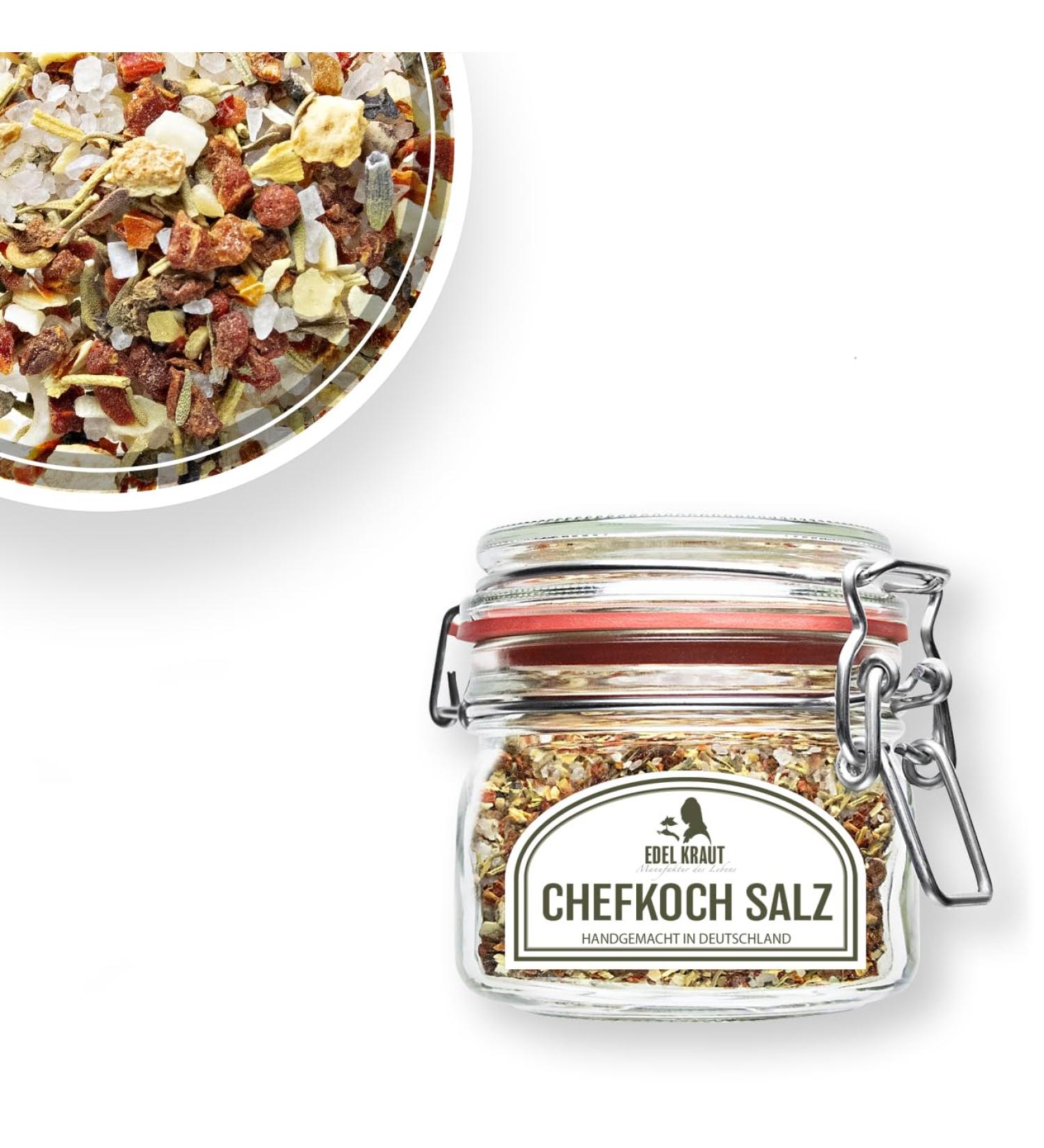 Organic Chef Salt in Premium Glass - 150g | Noble Herb - 100% Natural & Additive-Free Spices | Controlled Biological Cultivation - Buy Online on GoSupps.com