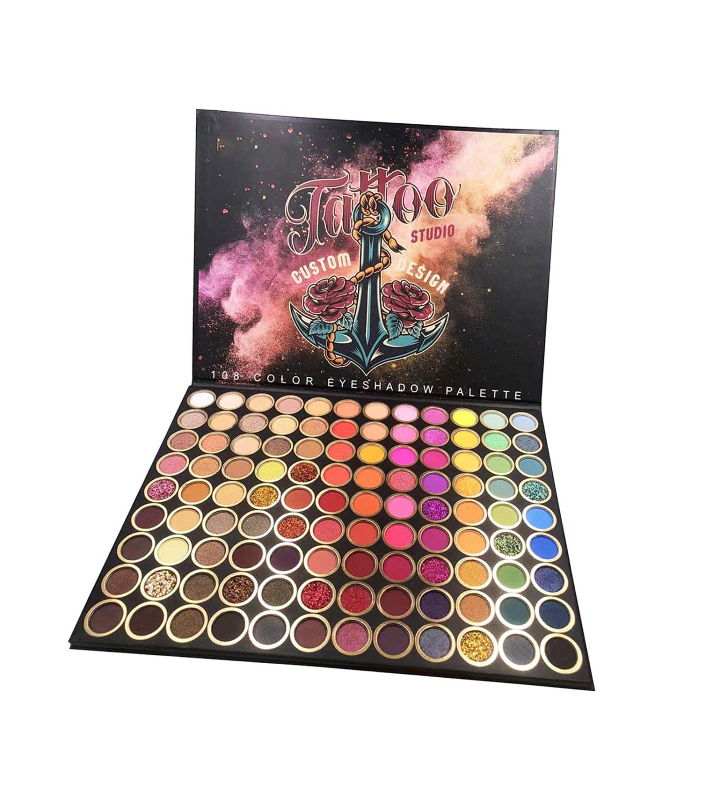 Menolana Blendable 108 Colors Eyeshadow palette Shimmer Matte Pearlescent Waterproof Glitter for Party Stage performance - Buy Online on GoSupps.com