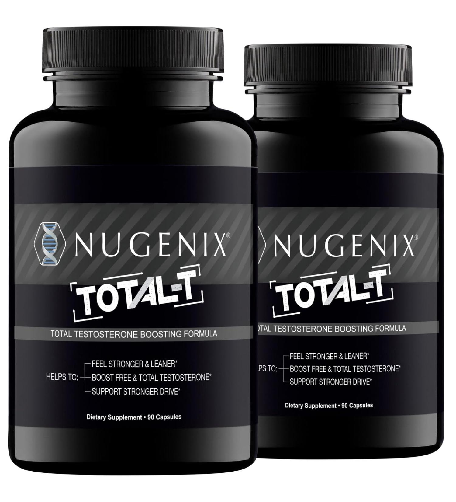 Nugenix Total-T Free and Total Testosterone Booster Supplement for Men 180 Count 180 Count (Pack of 1) - Buy Online on GoSupps.com