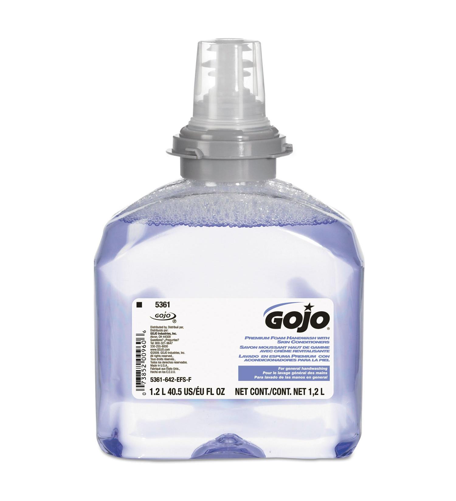 Gojo 5361-02 TFX Foam Soap 1200mL Refill 2 Refills/Case - Buy Online on GoSupps.com