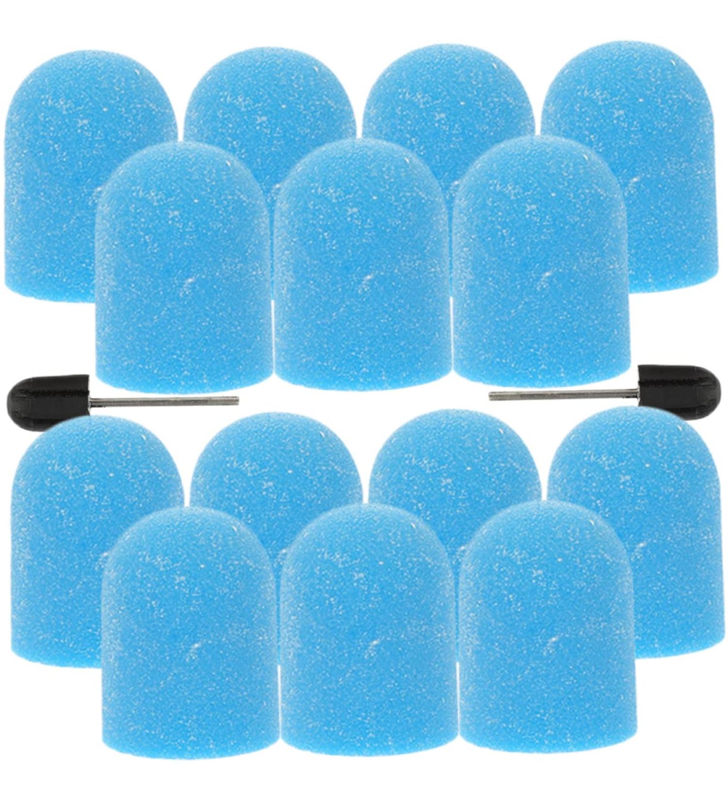 Ipetboom 1 Set Nail Color Sand Cap Grit Nail Sanding Cap Nails Tools Sanding Bands for Nail Drill Nail Drill Bit Caps Nail Art Kit Sanding Caps Inner Ring Plastic Polisher 2x1.5cm Blue - Buy Online on GoSupps.com