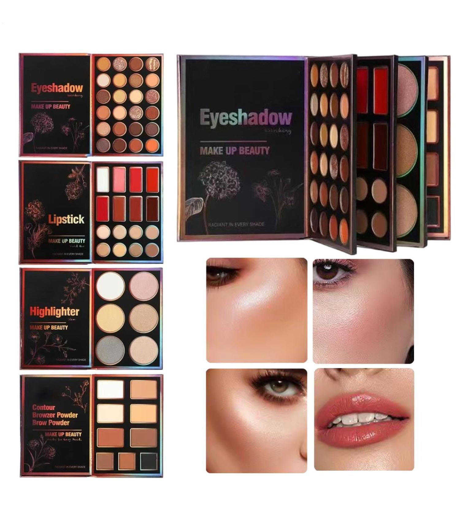 Makeup Palette | 55 Colors Natural Contour Powder | Matte Pearl Face Highlighter - For Women And Young Girls Beauty Festival Evening Meeting Formal Event - Buy Online on GoSupps.com