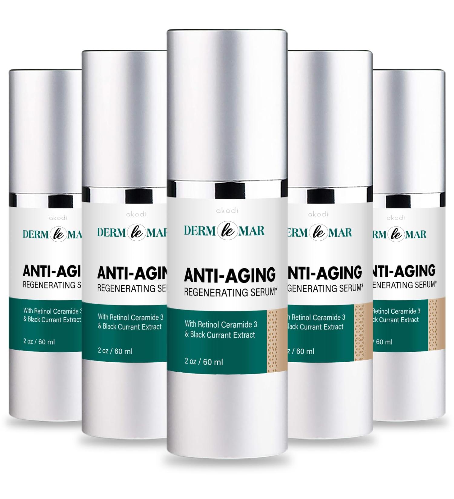 Derma Le Mar - Derma Le Mar Anti-aging Serum - Derma Le Mar Regenerating Cream - 5 pack/10 oz