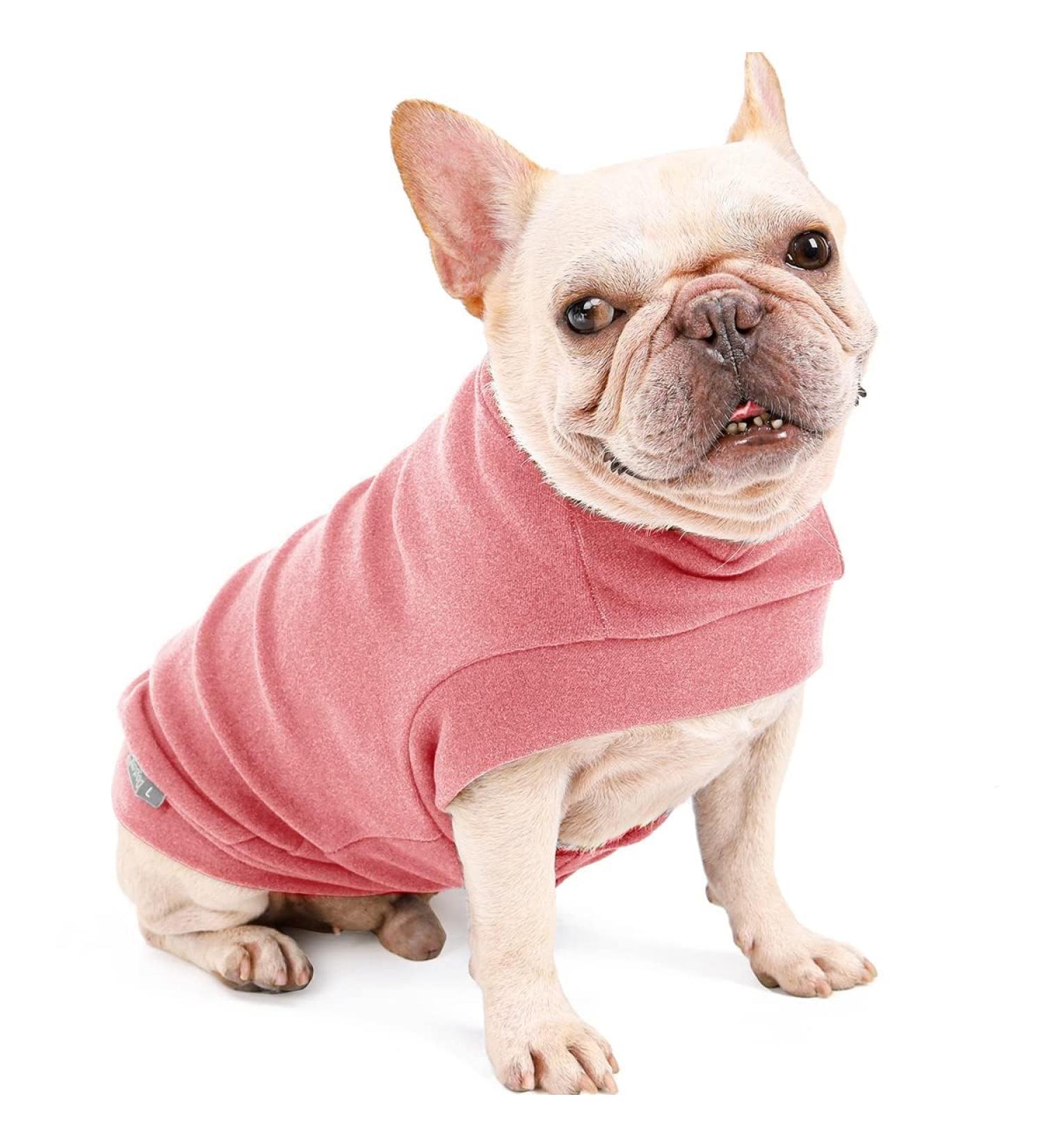Soft & Warm Dog Sweater - Winter T-Shirt Coat for Small Dogs & Cats - Pink S - 1 Pack - Buy Online on GoSupps.com