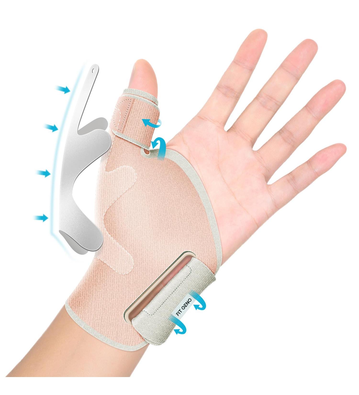 Thumb Brace Left Hand Splint - Carpal Tunnel Arthritis & Tendonitis Relief | De Quervain's Stabilizer for Women - Buy Online on GoSupps.com