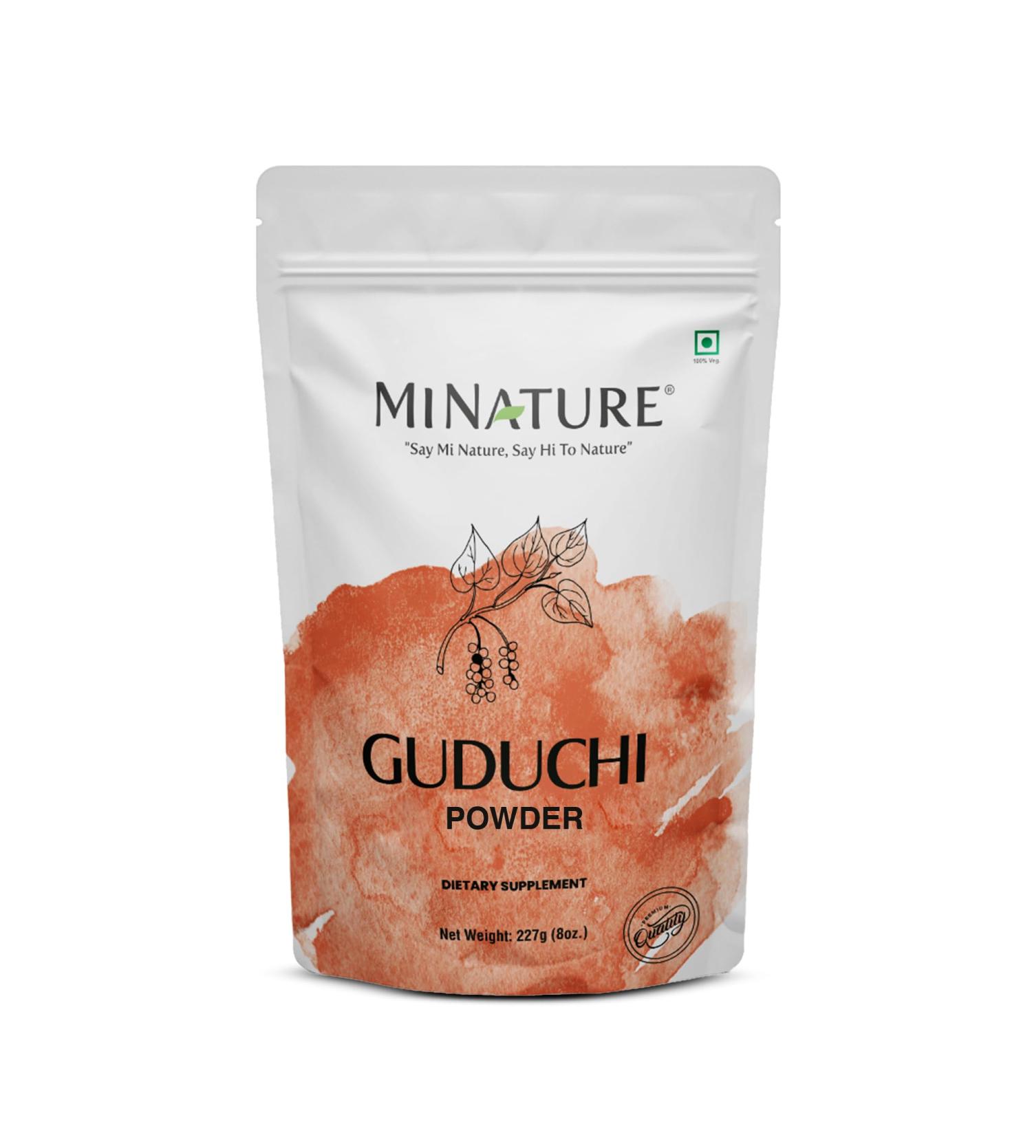 minature Guduchi (Giloy) Powder | (Tinospora Cordifolia) | Supports Healthy Digestion | Immunity Booster| Indian Giloy Powder | Resealable Zip Lock Pouch | 227g (8oz) - Buy Online on GoSupps.com