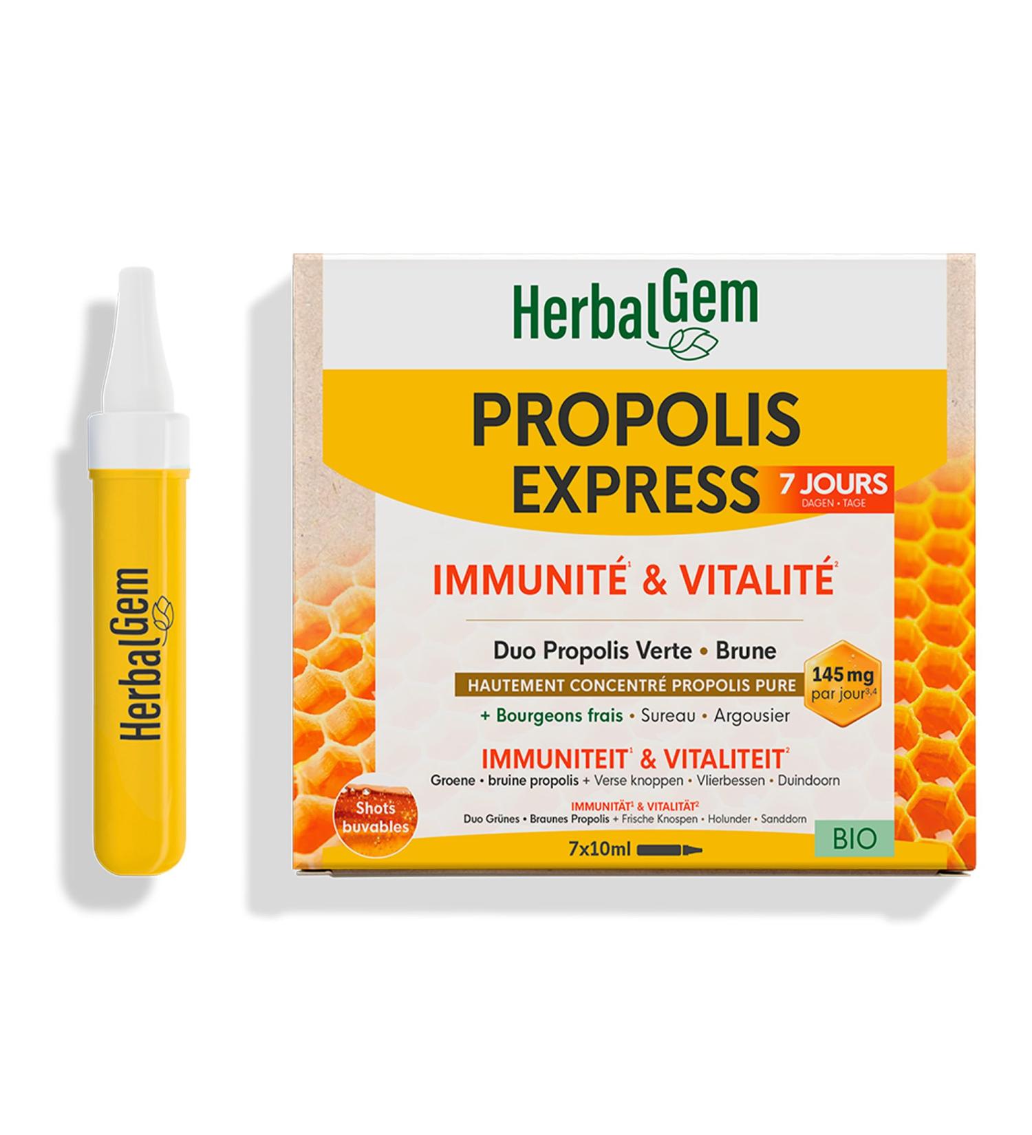 Herbalgem - Propolis Monodoses Bio - Immunit et Vitalit 7x10 ml Multi 1 unit (Lot de 1) - Buy Online on GoSupps.com