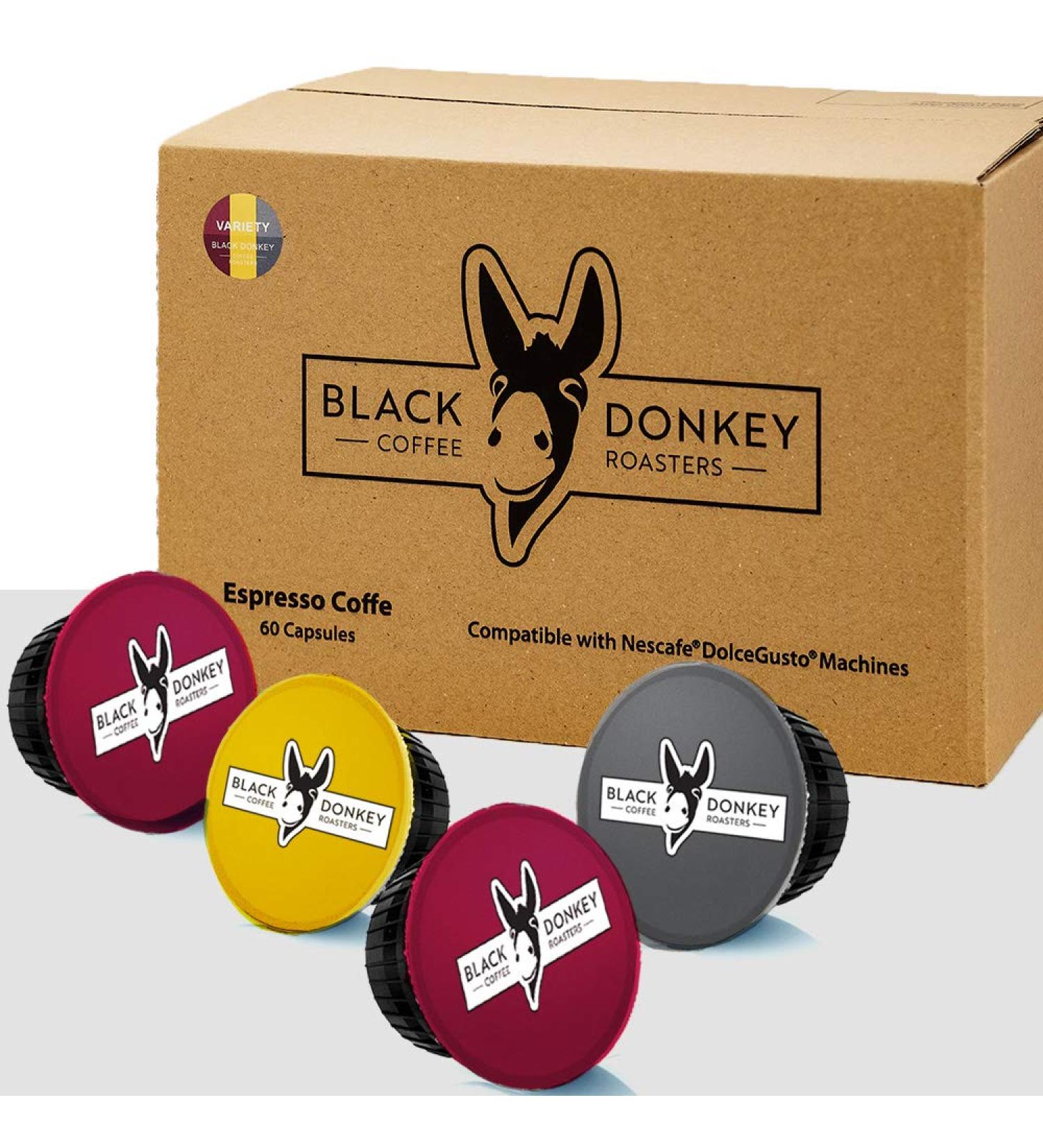 Black Donkey Coffee Roasters - 60 Capsules Compatibles avec le machines Dolce Gusto * (VARI T DE CAF 60 Capsules 60 Portions) - Buy Online on GoSupps.com