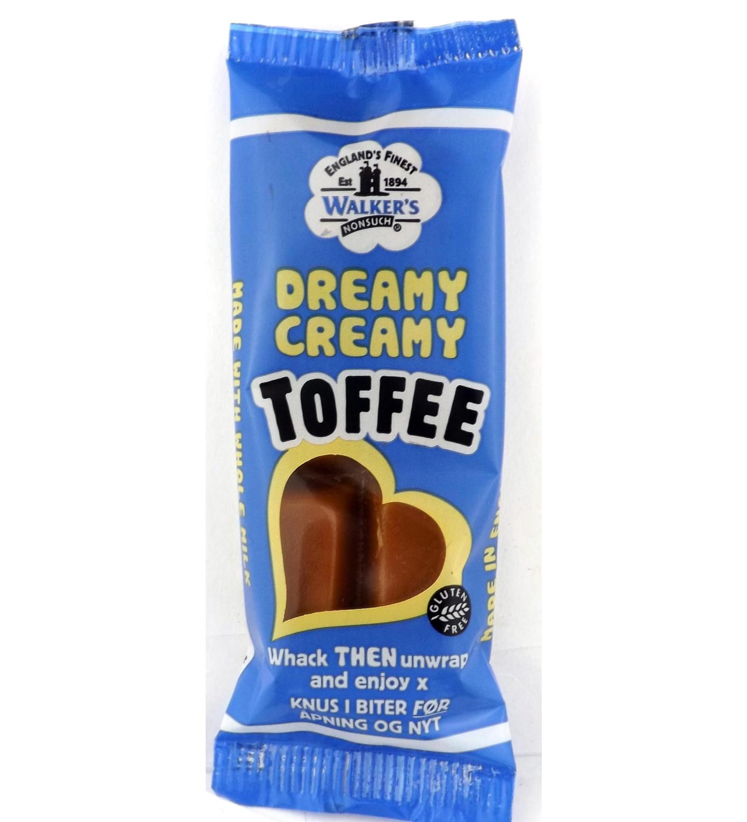 WALKERS nonsuch TOFFEE BARS 100g bars & 50g bars banana brazil hazelnut liquorice & dreamy creamy (4 X DREAMY CREAMY 50g BARS)