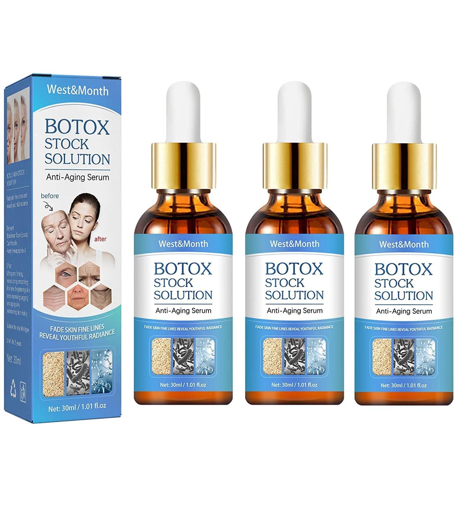 Jennifer Aniston Anti Aging Collagen Serum - Botox Stock Solution for All Skin Types (3 Bottles) - Buy Online on GoSupps.com