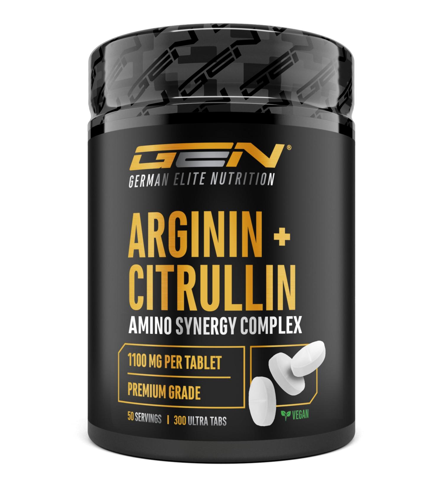 VitamineVersand 24 Larginine + Lcitrulline Ultra tablets 300 tablets with 1100 mg Highdose combination of Larginine base and Lcitrulline malate 21 Vegan - Buy Online on GoSupps.com