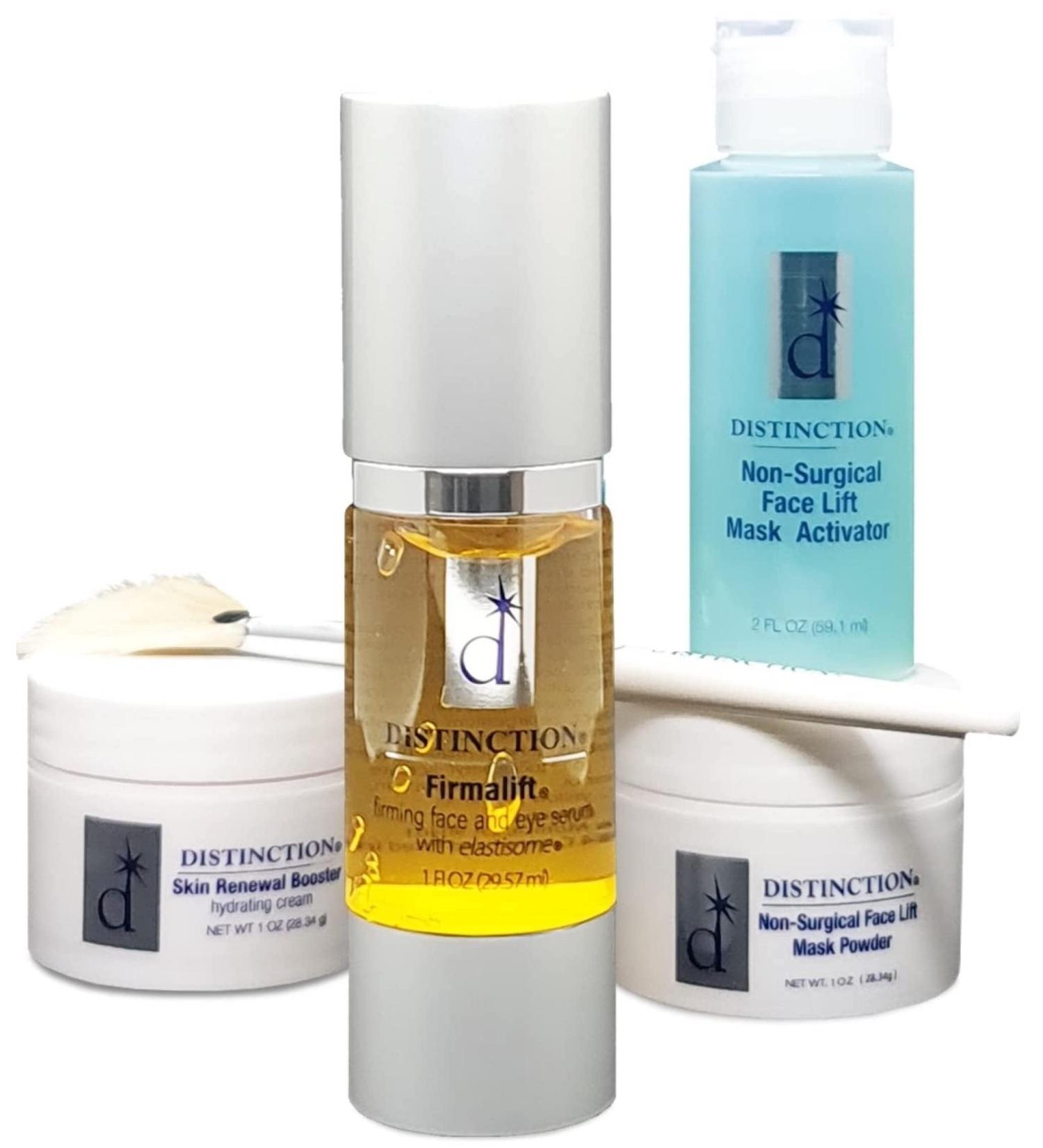 Distinction Non-Surgical Face Lift Kit | Lifts Tones & Tightens | Includes Serum Mask Powder & Brush - Buy Online on GoSupps.com