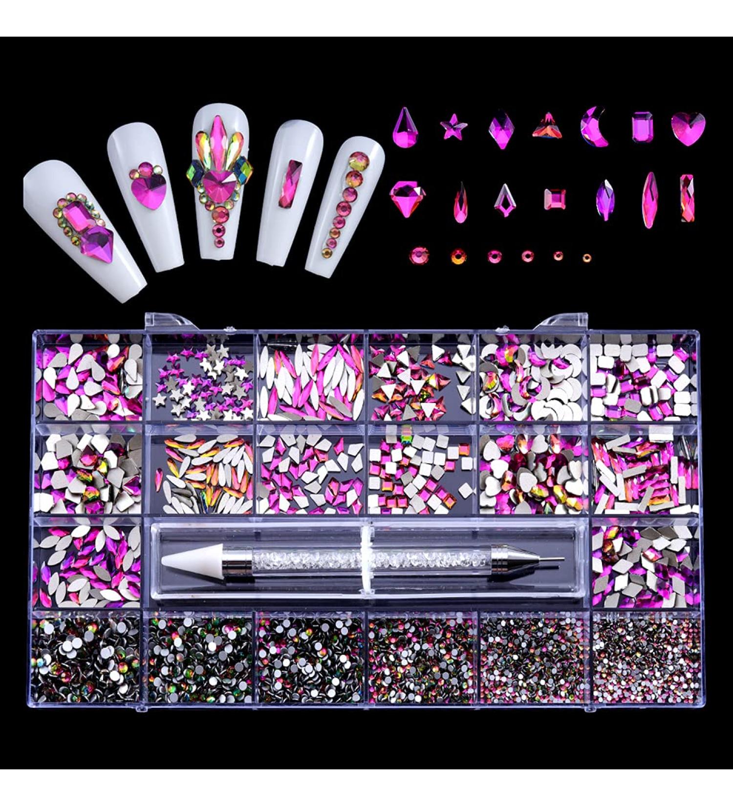 Beads For Nail Jewelry Making Crystal Making Kit With Plastic Box For Jewelry Bracelets Earring Diy Nail Set - Buy Online on GoSupps.com