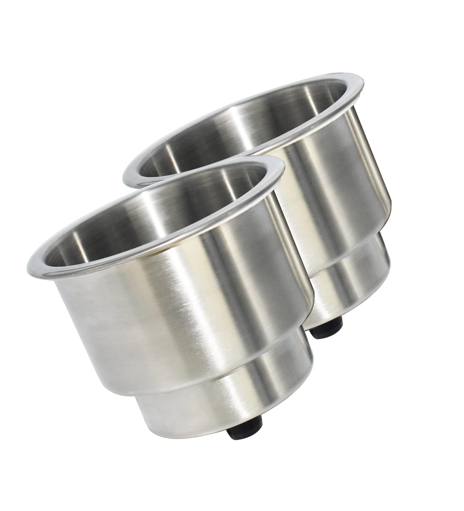 Yuanhe Stainless Steel Cup Drink Holder 2pcs with Drain for Marine Boat RV Camper - Buy Online on GoSupps.com
