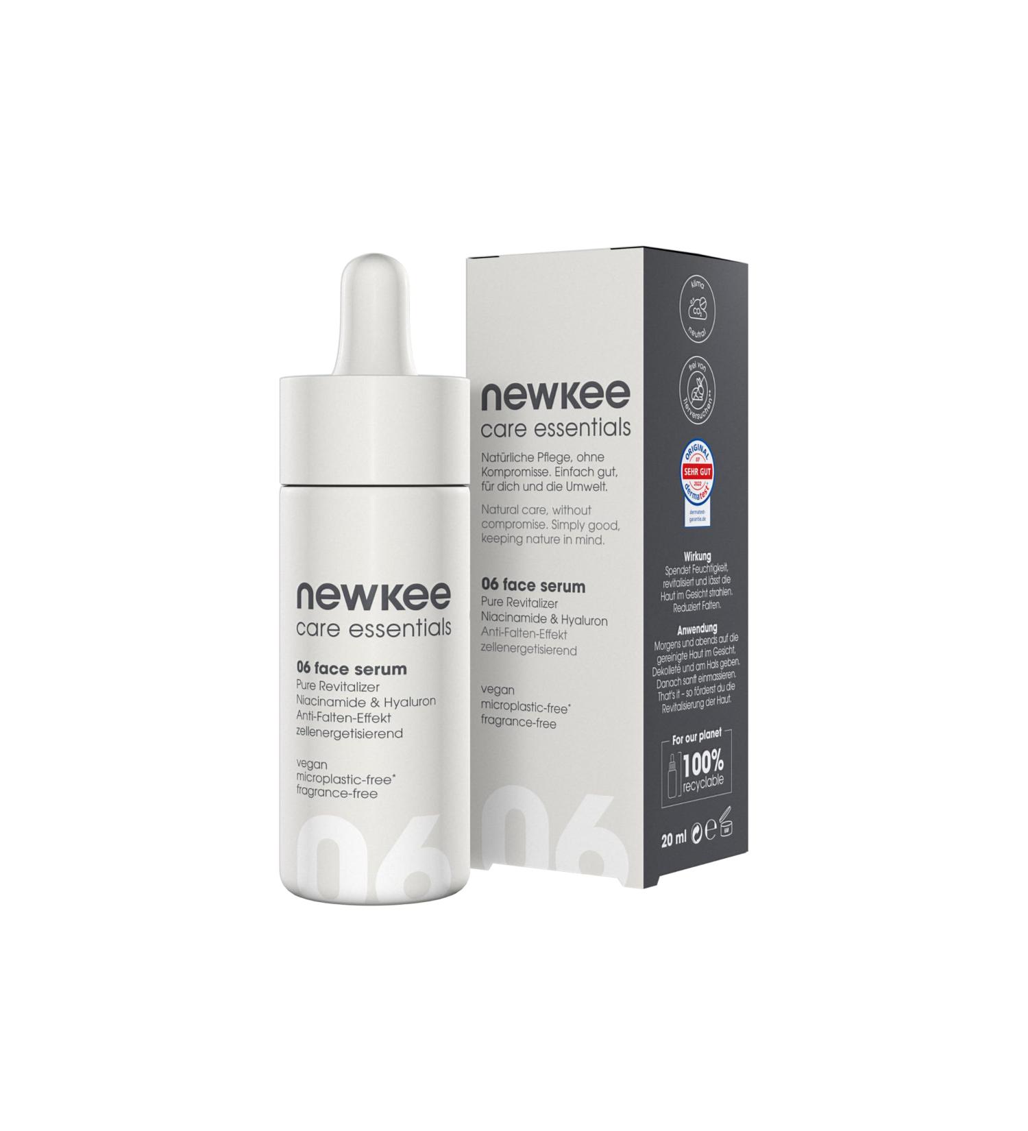  newkee Newkee Face Serum (20 ml) hyaluronic acid serum with immediate nourishing effect skincare developed by Manuel Neuer & Angelique Kerber - Buy Online on GoSupps.com