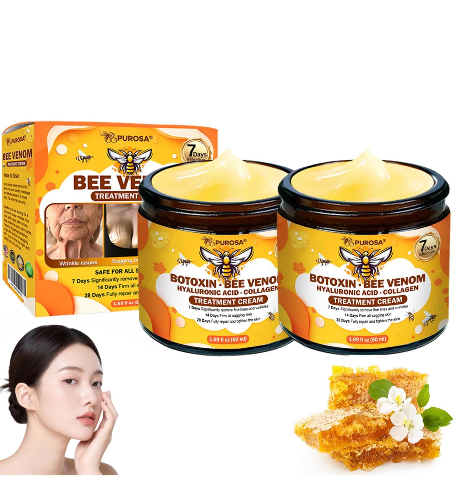 Bee Venom Skin Treatment Cream - Wrinkle Care Face Lift & Firming Bee Venom Comprehensive Cream Professional bee venom repair cream for All Skin Types (1PCS) - Buy Online on GoSupps.com