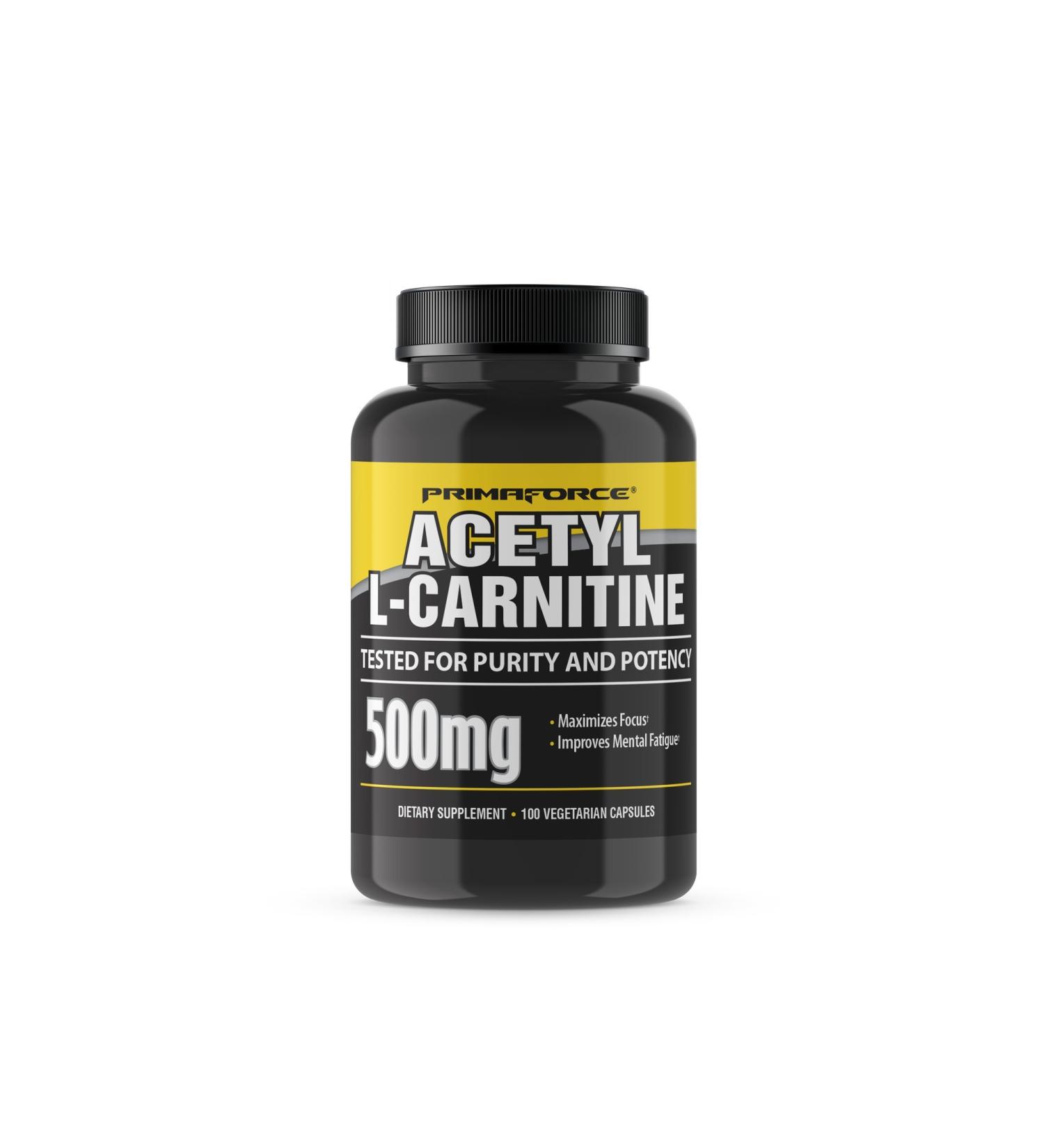 Primaforce Alcalean Acetyl-L-Carnitine Vegetarian Capsules 500 mg 100 Count - Buy Online on GoSupps.com