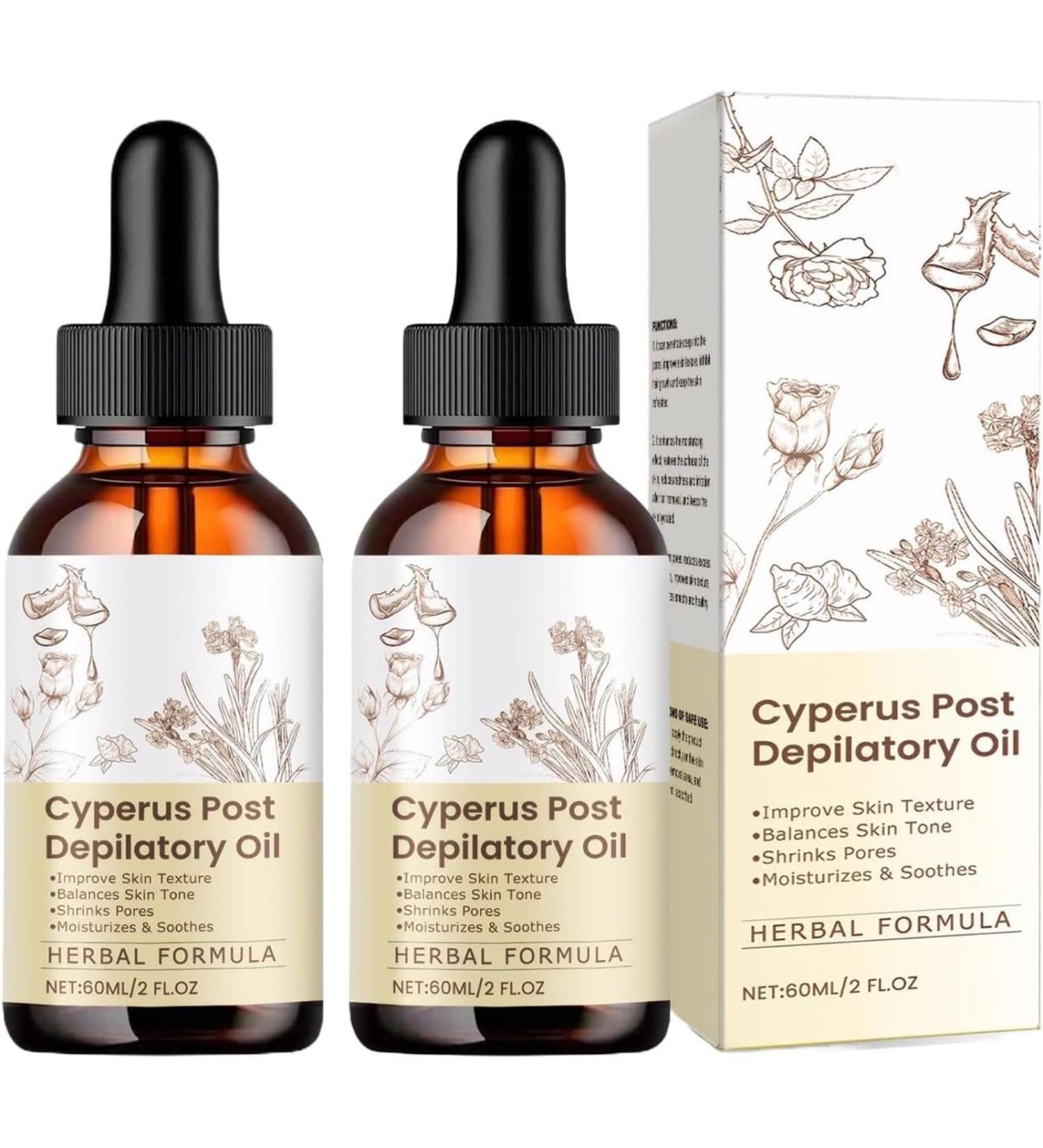 Cyprus Rotundus Oil for Hair Removal 2 PCS Cypress Rotundus Oil Organic Cyperus O-il Natural Soothing and Gentle Reducing Body & Face Hair Growth 60ml/2.02 fl.oz - Buy Online on GoSupps.com