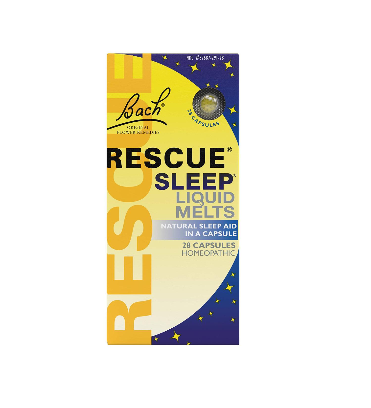Bach RESCUE SLEEP Liquid Melts - Natural Sleep Aid, Orange Vanilla, 28 Count | Melatonin-Free, Homeopathic Remedy, Stress Relief - Buy Online on GoSupps.com