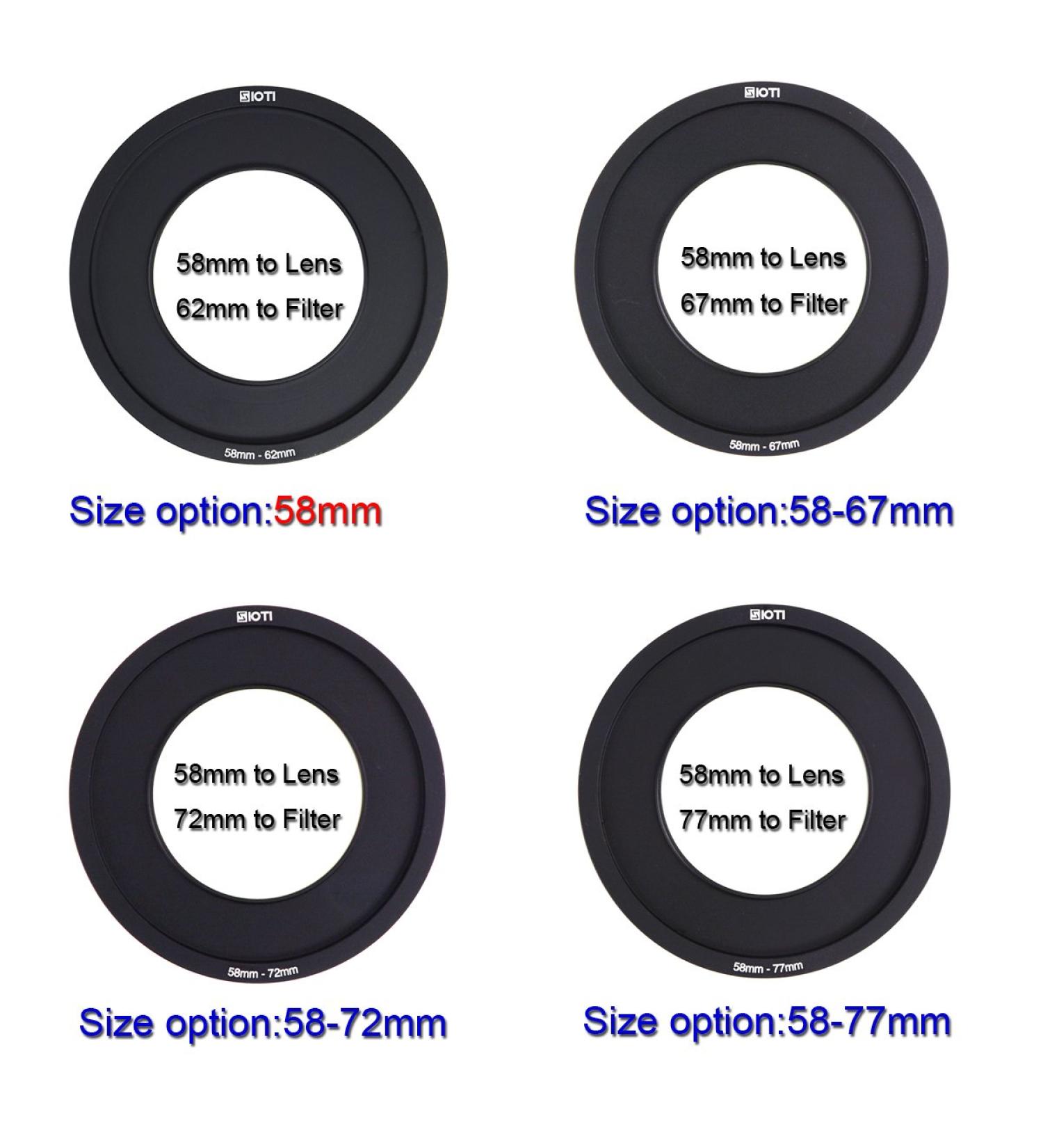 SIOTI 100mm Square Z Series Metal Adapter Ring - 62-77mm - Modular Filter Holder - Buy Online on GoSupps.com