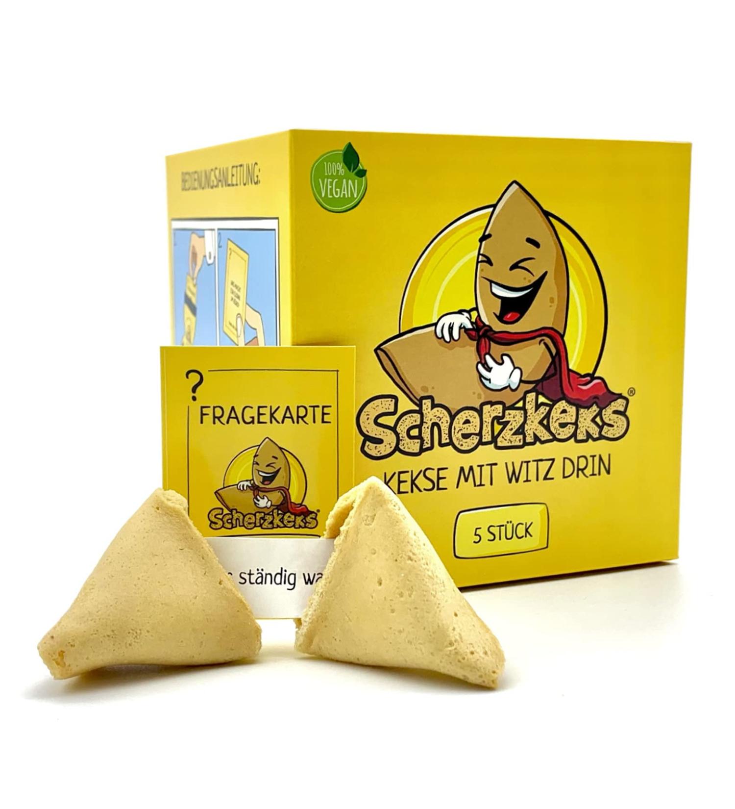 Joke Cookie Box of 5 | Fun Fortune Cookies with Q&A | Perfect Funny Gift from Germany for Birthdays Celebrations & Holidays - Buy Online on GoSupps.com