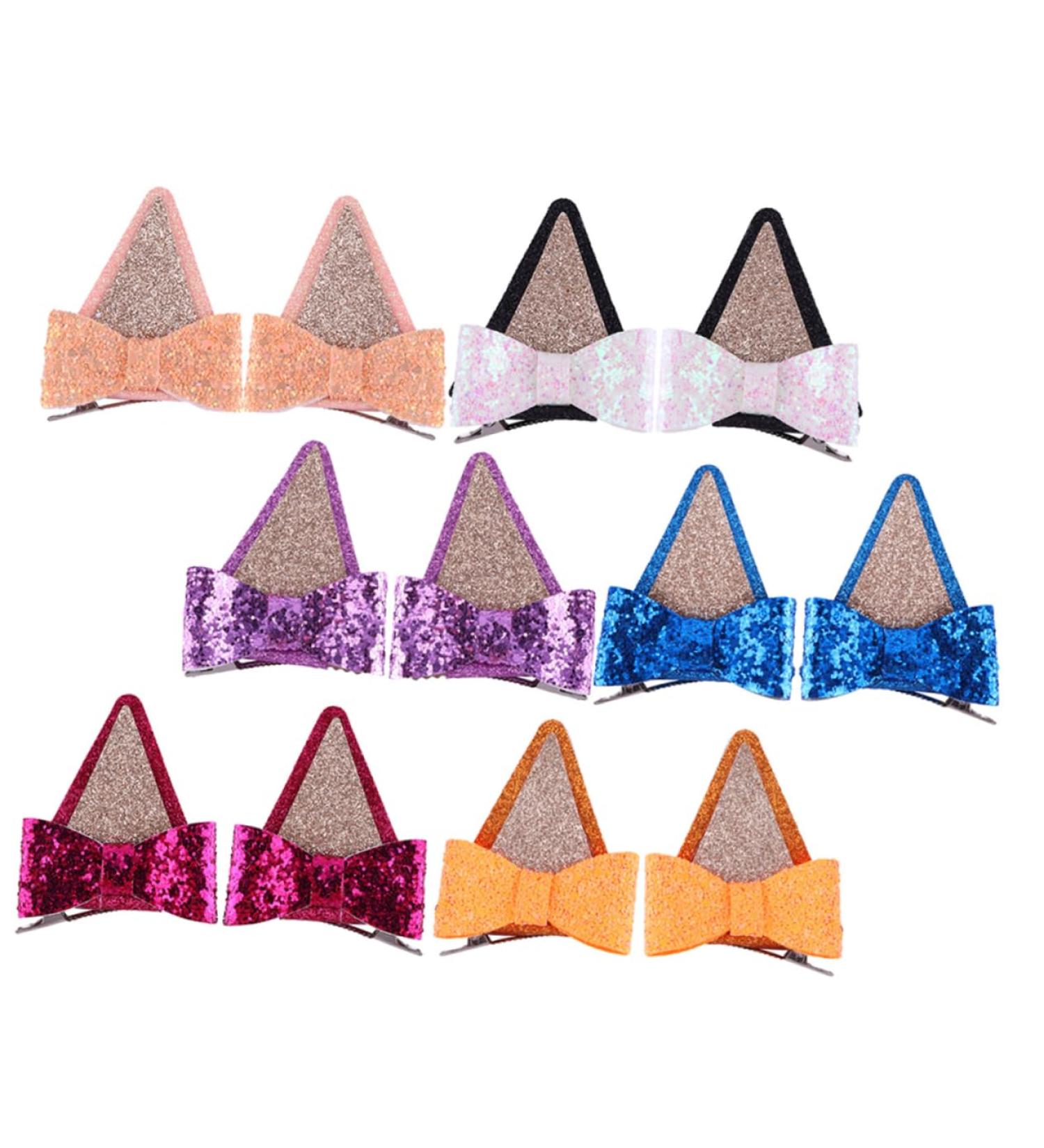 Toyvian 6 Pairs hair clips hair decoration cat ears hairpin bow hair clip girls hair barrette women hair accessories cartoon dog duckbill clip decorate issue card Miss fabric - Buy Online on GoSupps.com