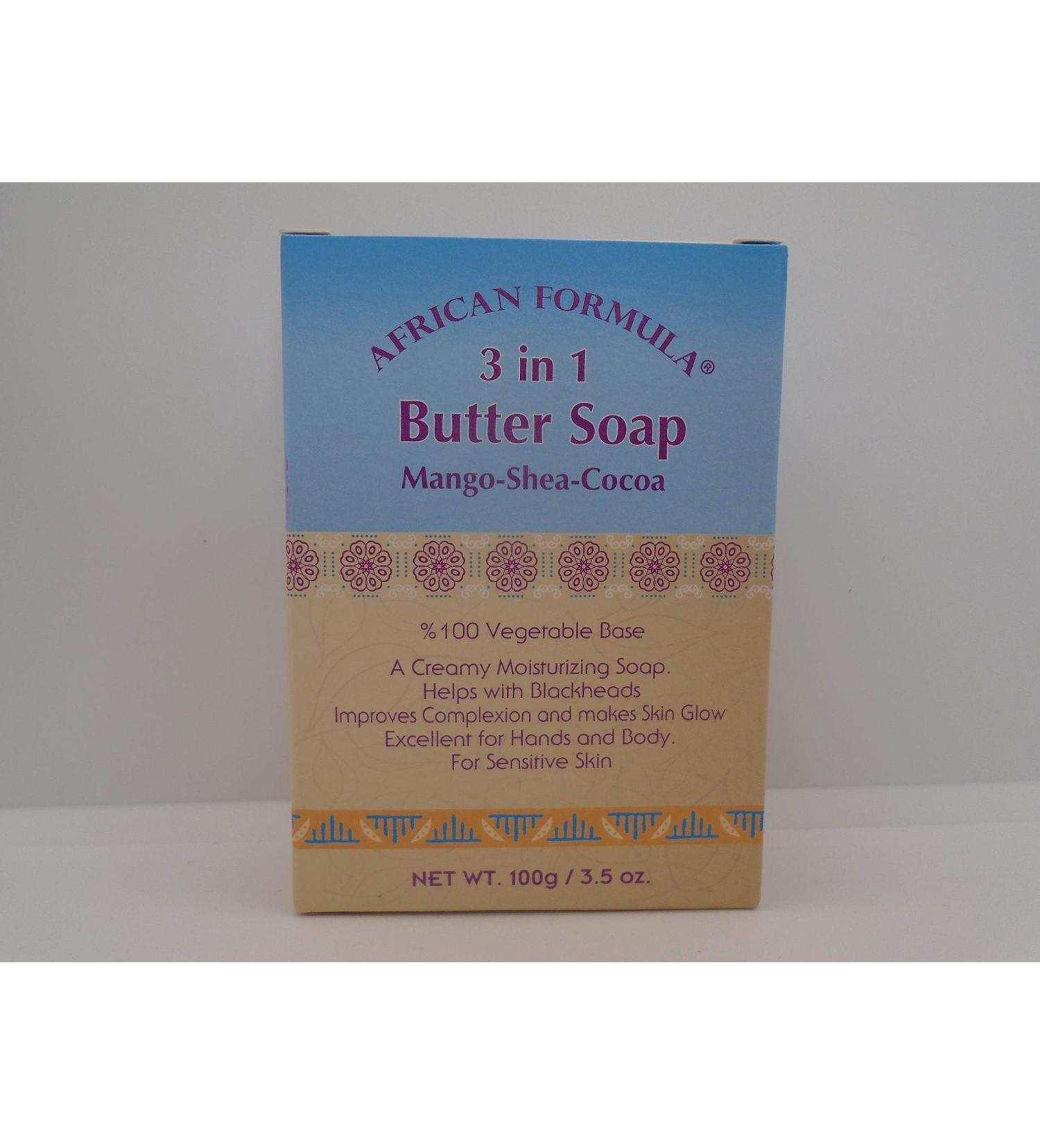 Buy African Formula 3 in 1 Butter Soap - Mango Shea & Cocoa Butter | 100% Vegetable Base | International Shipping - Buy Online on GoSupps.com