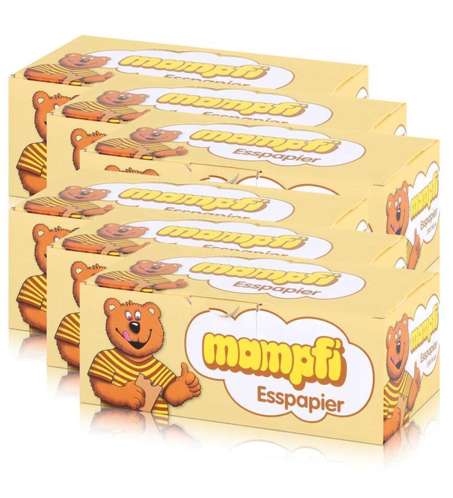 bubbacare Mampfi edible paper wafers 200 pieces - distinctive taste (pack of 6)