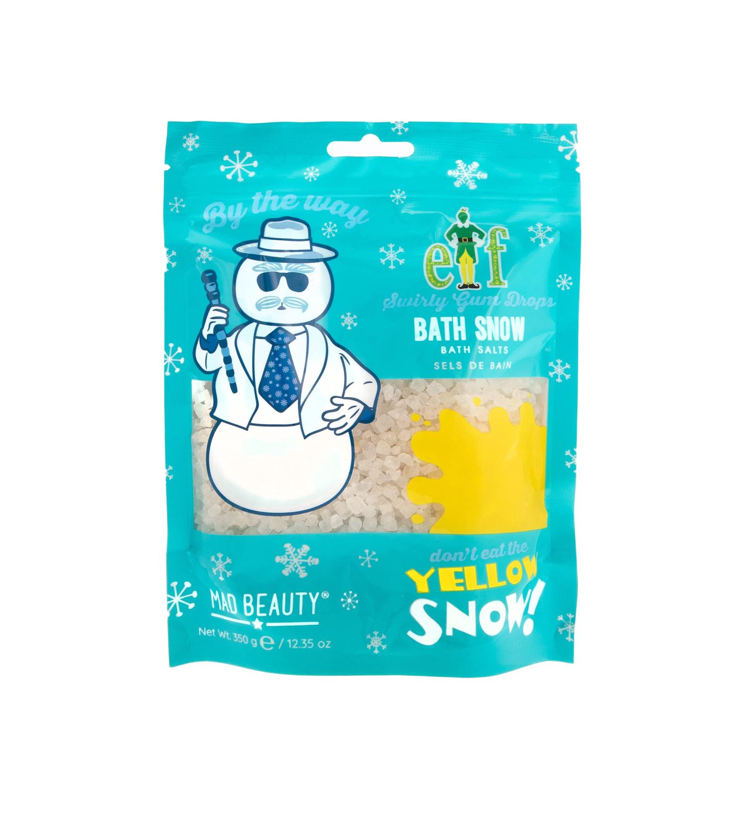 MAD BEAUTY Warner Bros Elf Yellow Snow Bath Salts  Body Care  Gum Drop Fragrance  Gag Gift  Christmas  Holidays  Healthy Glowing Skin  Relax & Unwind