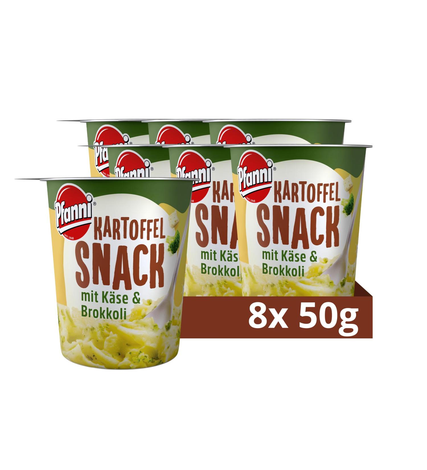 Buy Pfanni Potato Snack with Cheese & Broccoli - Quick 3-Minute Gourmet Dish (50g 8 Pieces) | International Shipping Available - Buy Online on GoSupps.com