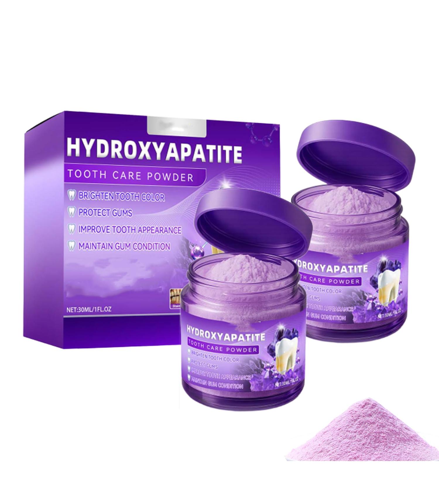 Hydroxyapatite Tooth Powder for Teeth Care Purple Teeth Powder with Natural Ingredients Daily Use Oral Care for Radiant Smile Helps Remove Stains and Maintain Fresh Breath (2) - Buy Online on GoSupps.com