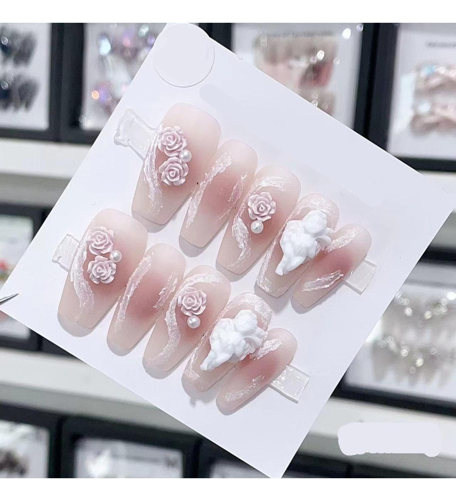 Handmade Long and Short Nail Patches for Artificial Nail Enhancement(Color:19580 Size:S) - Buy Online on GoSupps.com