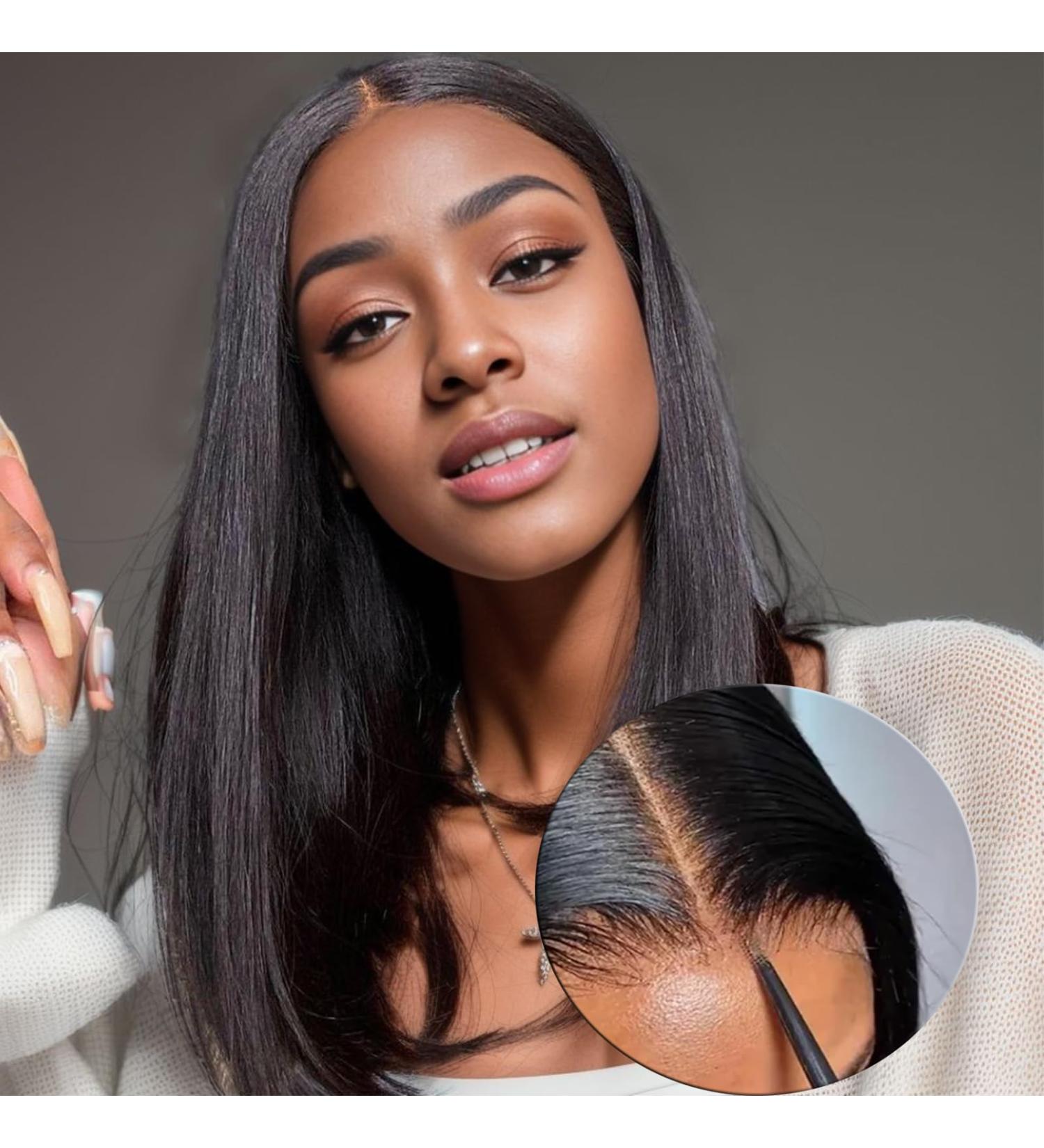 Buy Wear and Go Glueless Wigs - Pre Cut Lace Human Hair Bob Wigs for Black Women | 180% Density 14 Inch Beginner Friendly - Buy Online on GoSupps.com