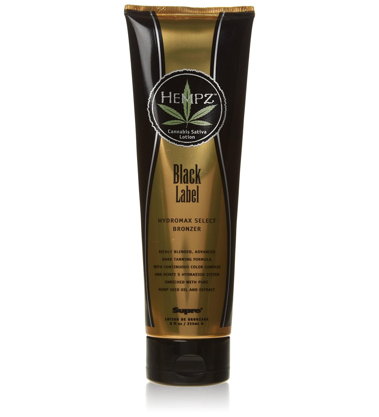 Hempz Black Label Bronzer - 8 oz | Hydrating Skin Care with Dark Tanning Formula - Buy Online on GoSupps.com