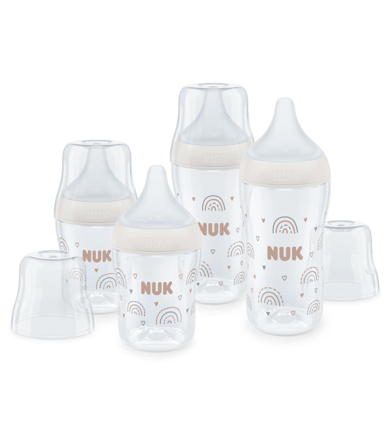 Nuk Perfect Match Baby Bottle Set 3+ Months Fits Baby Palate Temperature Control Anti-Colic Vent 150 ml and 260 ml BPA - Buy Online on GoSupps.com