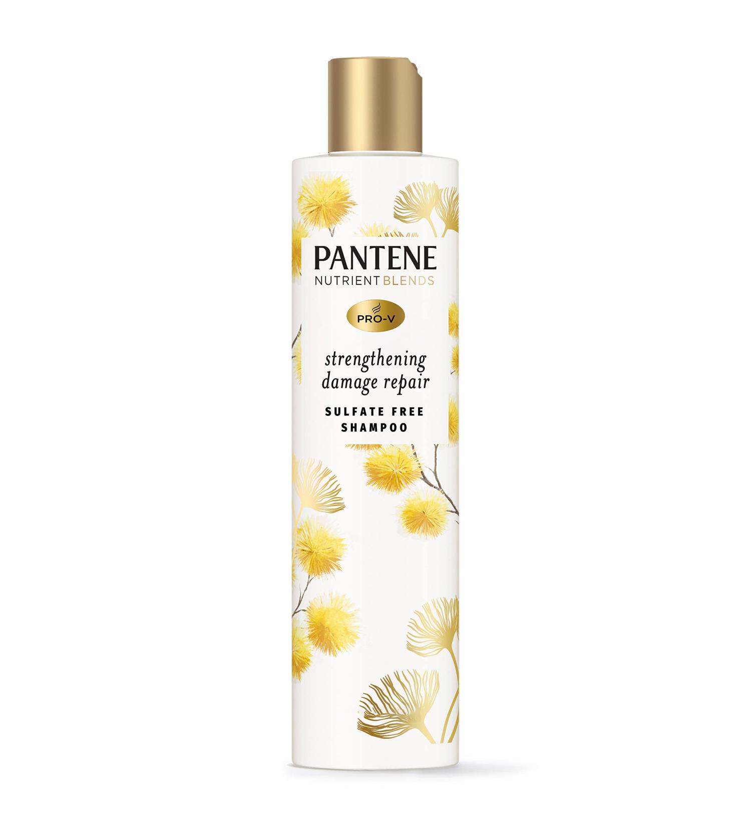 Pantene Sulfate Free Shampoo - Anti Frizz & Damage Repair with Castor Oil | Safe for Color Treated Hair | 9.6 oz - Buy Online on GoSupps.com