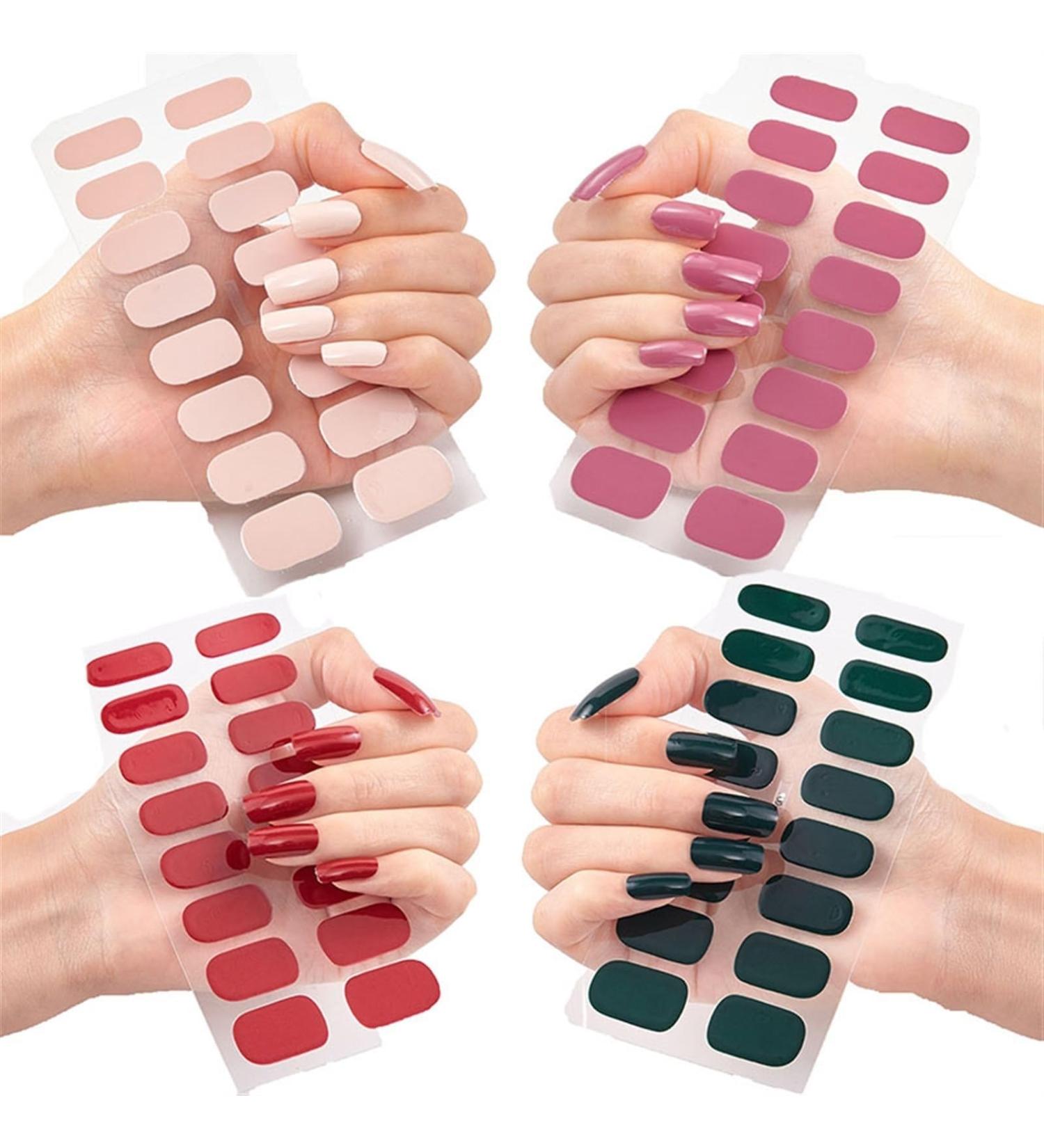 Sarafine Nail Strips Sarafine Nail Strips Kit Sarafine Starter Kit Semi Cured Gel Nail Strips Classic French Gel Nail Strips Easy to Apply and Remove Classic French Gel Nail Strips (Color : C  - Buy Online on GoSupps.com