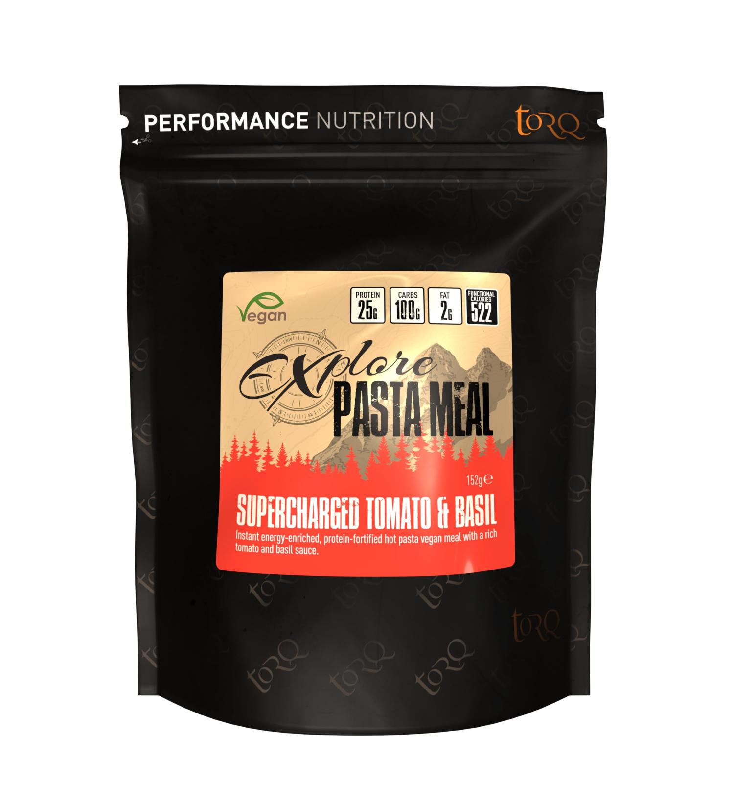 Torq Explore Vegan Pasta Meal - Tomato & Basil - Dehydrated Expedition Food - Buy Online on GoSupps.com