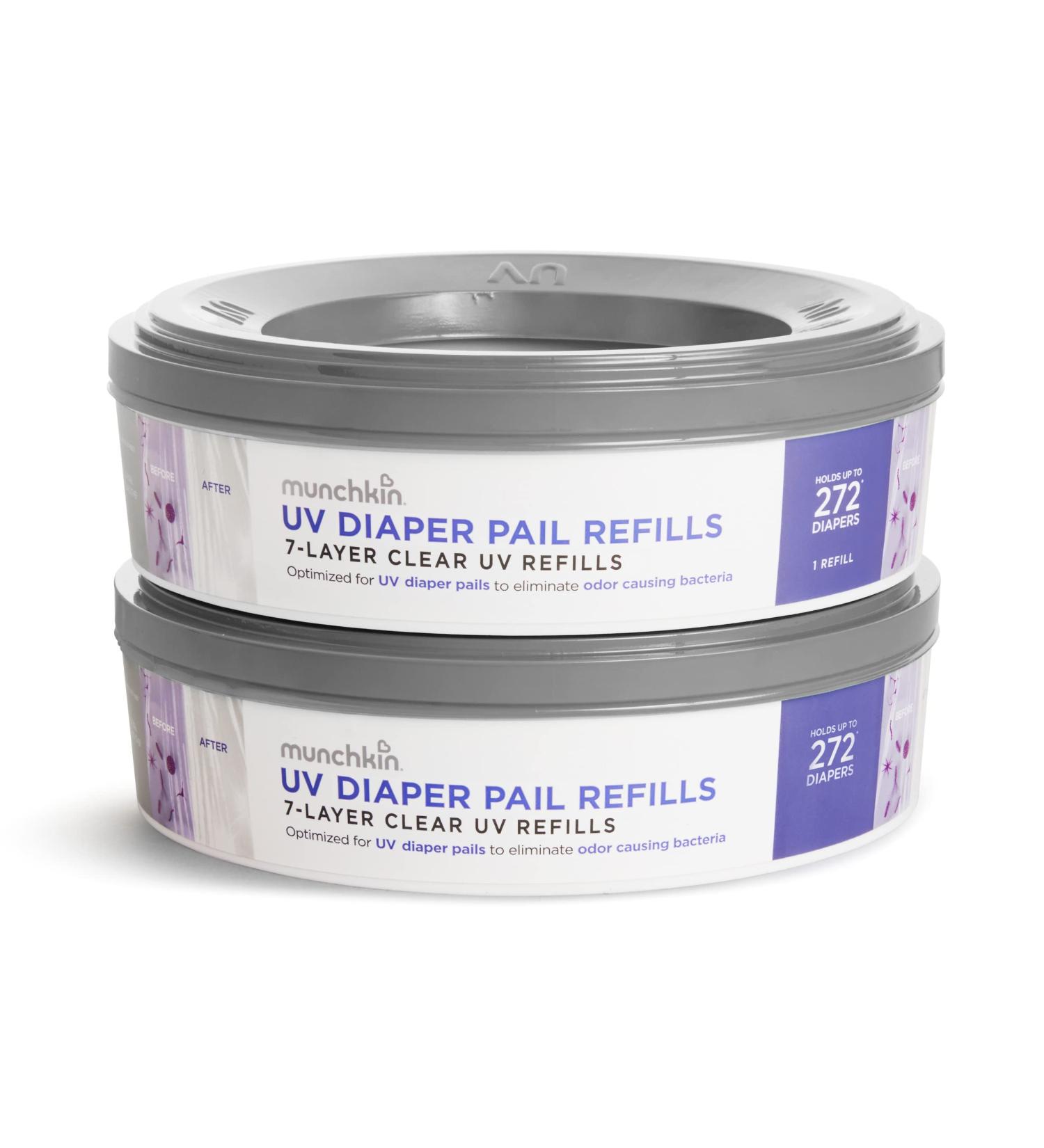 Munchkin UV Diaper Pail Refill Rings  544 Count  2 Pack (272 Count Each) - Buy Online on GoSupps.com