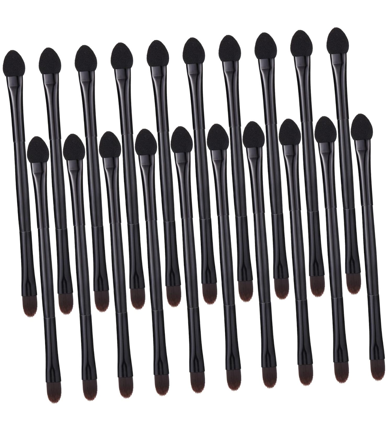 LALADEFIEE 20pcs Double Eye Shadow Makeup Eyeshadow Cosmetics Eye Shadow Brush Makeup Tool Make up Kit Plastic - Buy Online on GoSupps.com