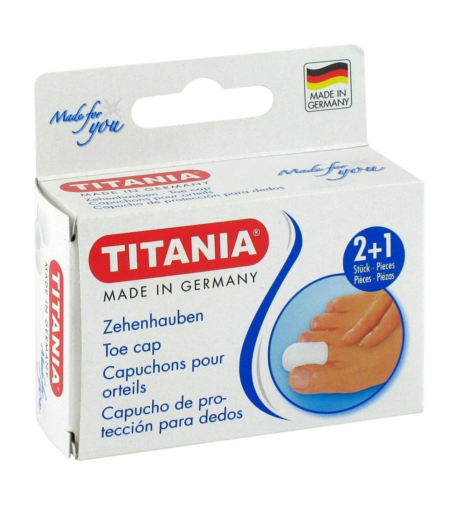 TITANIA toe caps 2 small plus 1 large box with euro hole 1 pack (1 x 10 g)