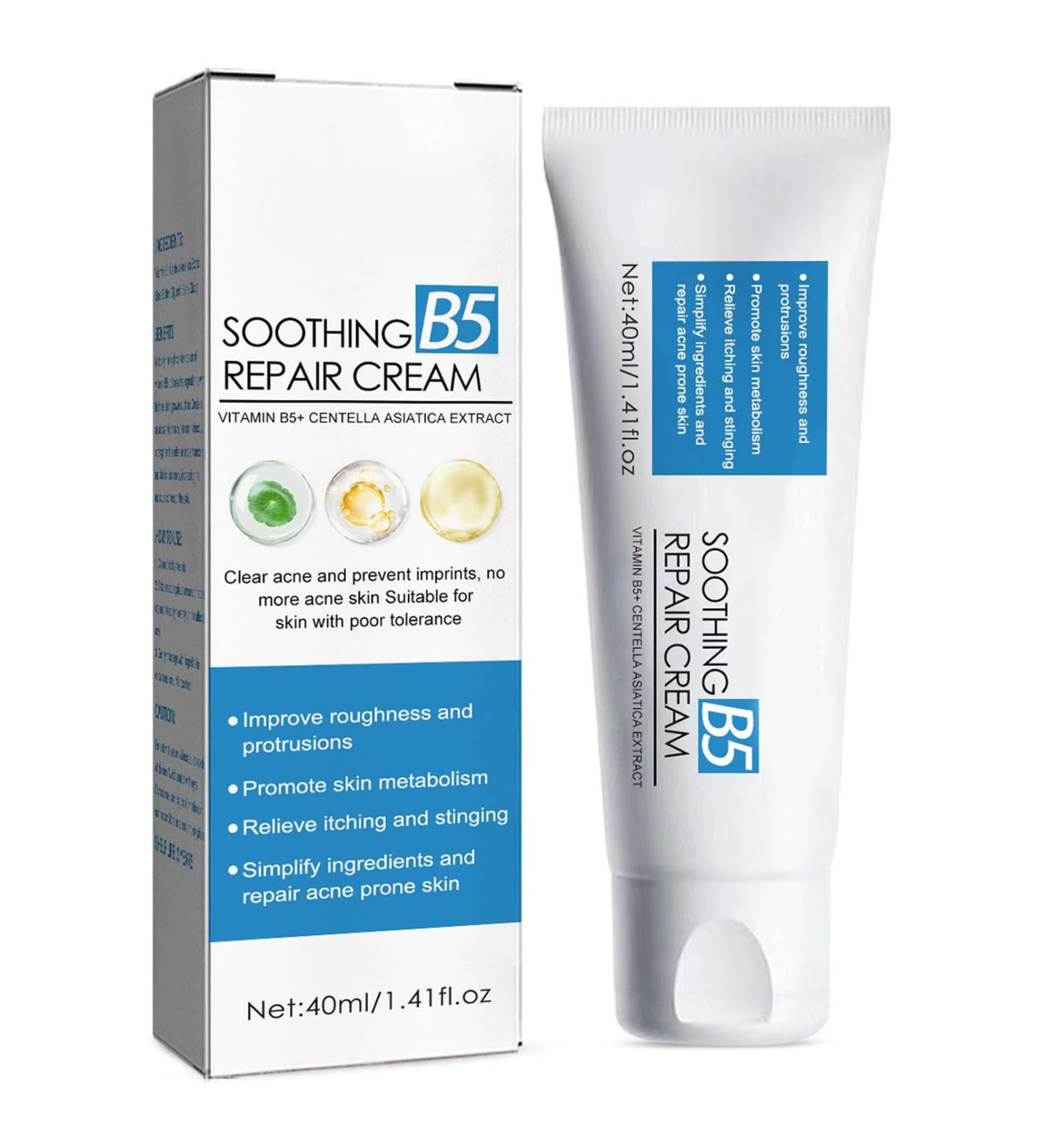 Repair Face Cream Smoothing Day Cream Anti Redness Moisturiser Cream Firming Face Cream For Sensitive Skin Face Moisturizer For Women & Men Vitamin B5 Cream For Acne Brightening & Repair Damage Skin - Buy Online on GoSupps.com