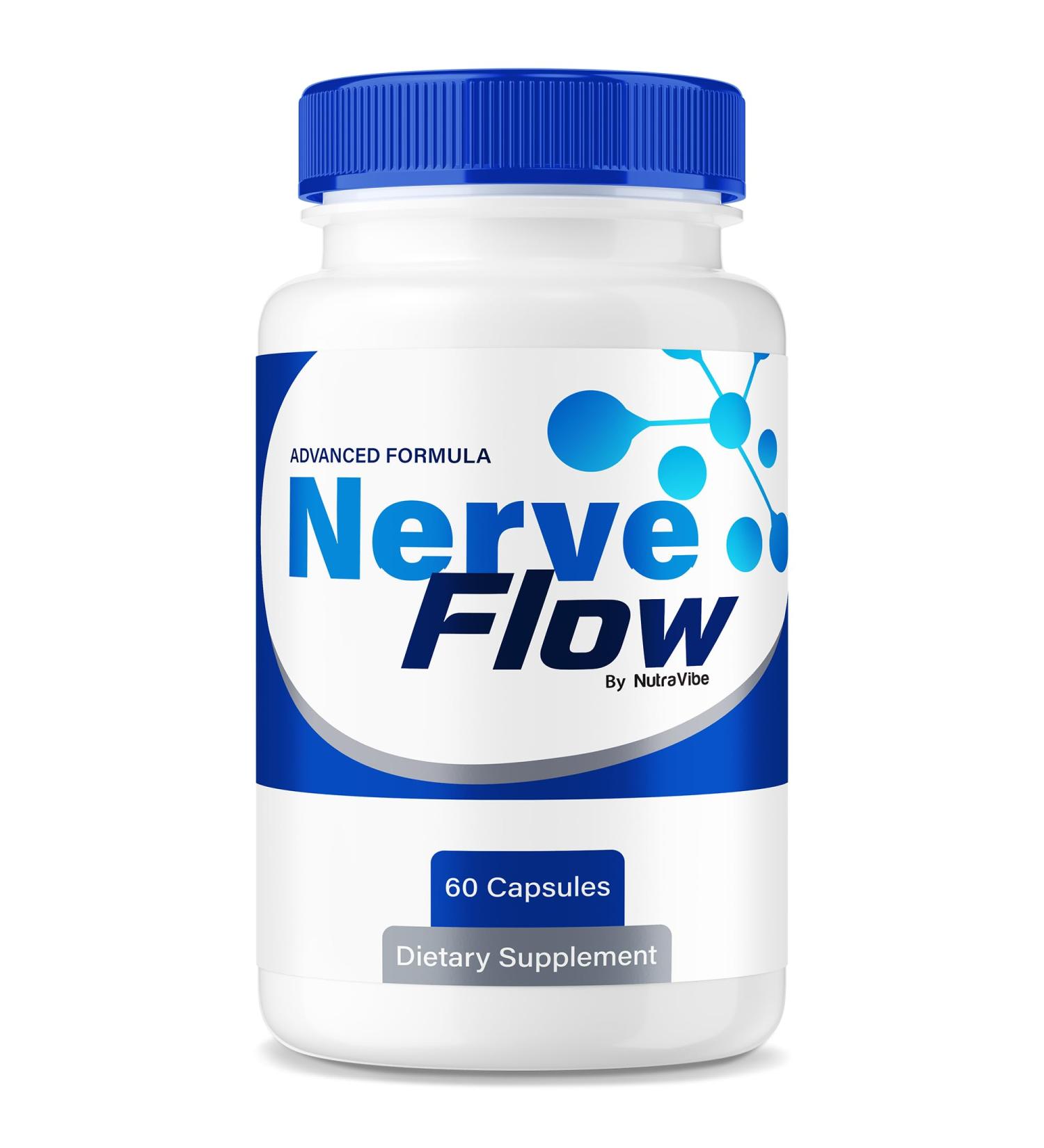 NutraVibe Nerve Flow Daily Support Formula with a Balanced Blend for Nerve Health Comfort and Function | NerveFlow Easy-to-Swallow Pills for Daily Nerve Support (60 Capsules) - Buy Online on GoSupps.com