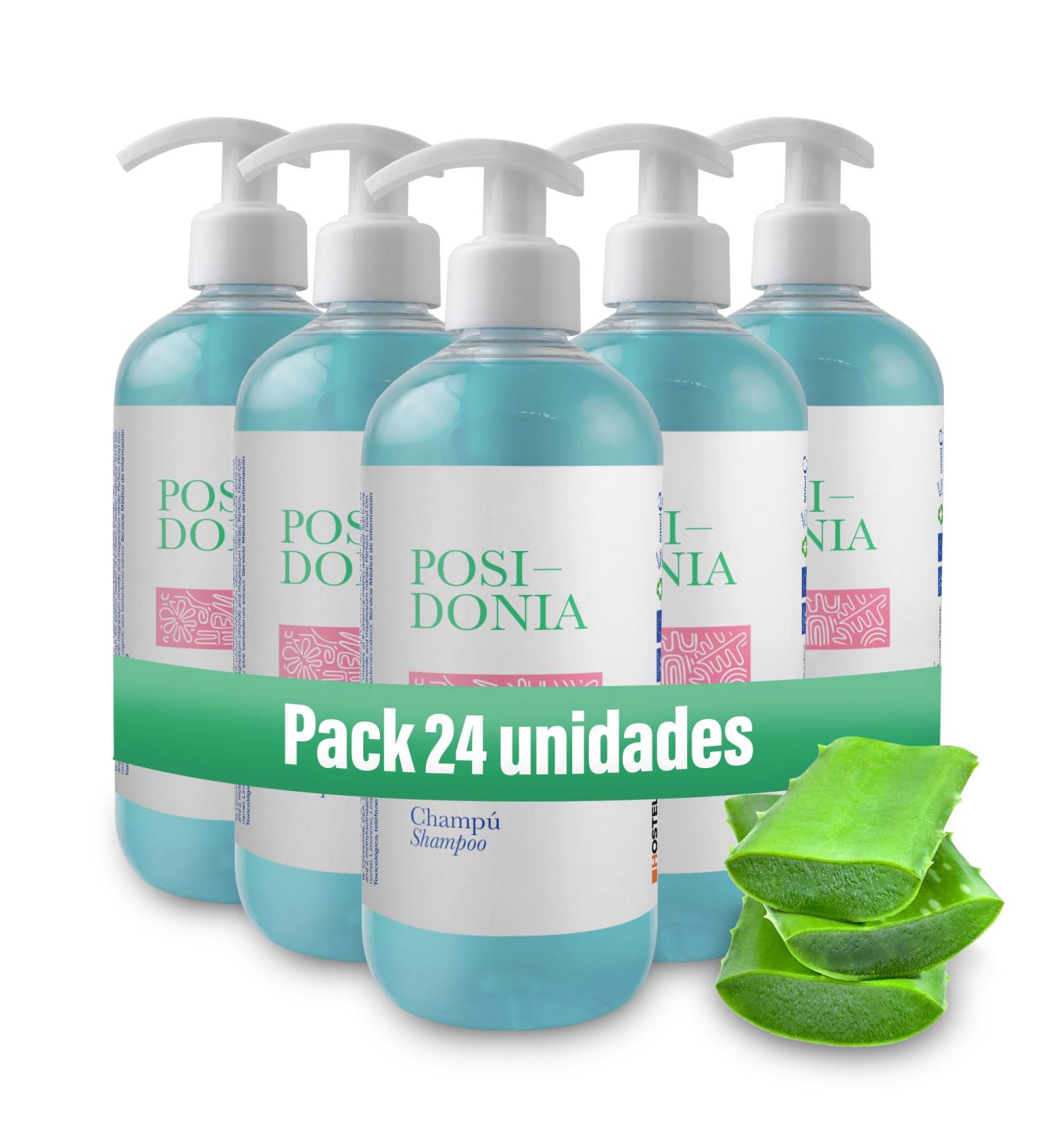 Hostelpak 24 Posidonia Collection shampoos with organic aloe vera 500 ml - Posidonia Amenities Hotel Collection - Buy Online on GoSupps.com