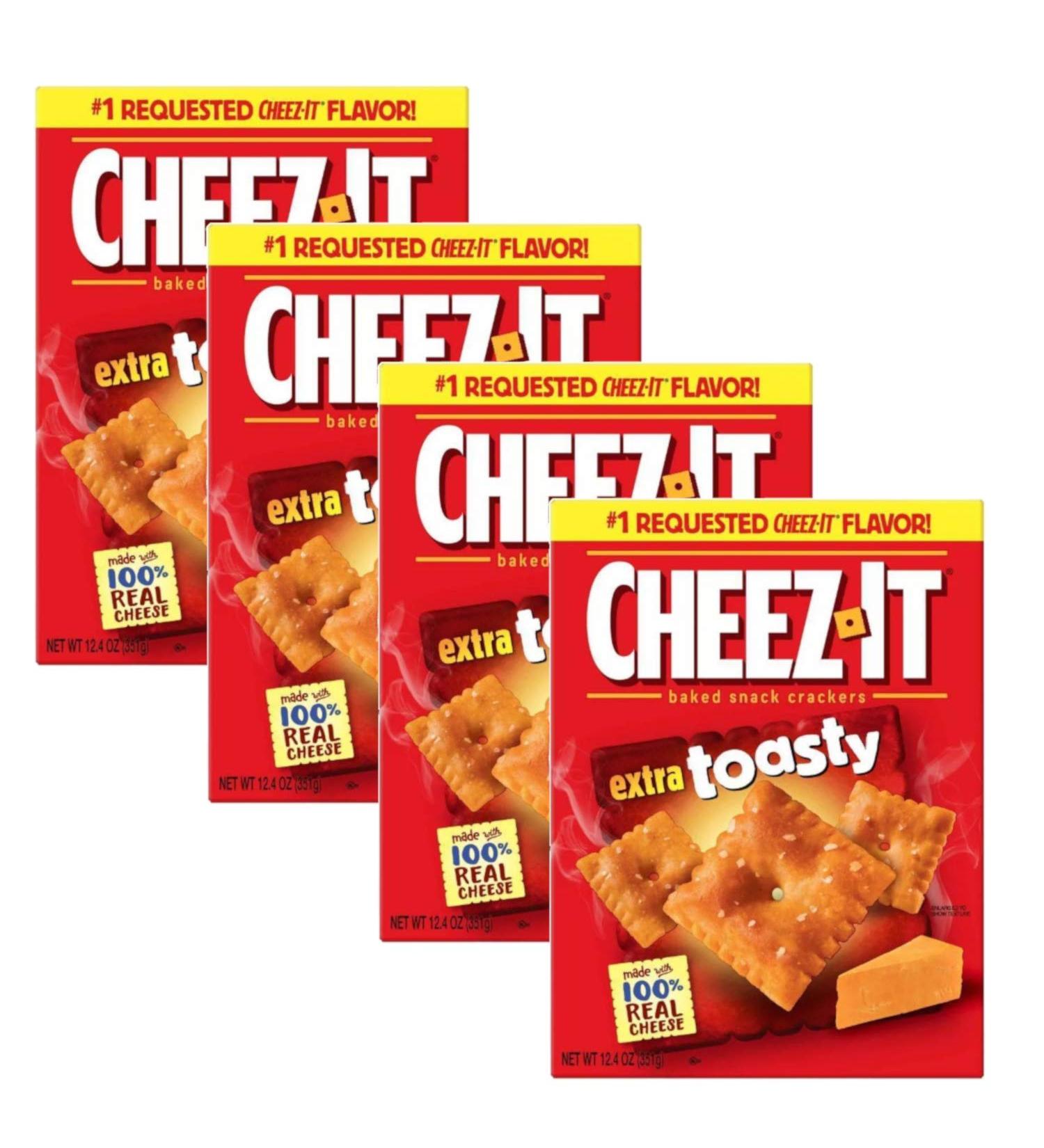 Cheez-It EXTRA TOASTY Baked Snack Crackers 12.4oz - 4 Pack - New Flavor! - Buy Online on GoSupps.com