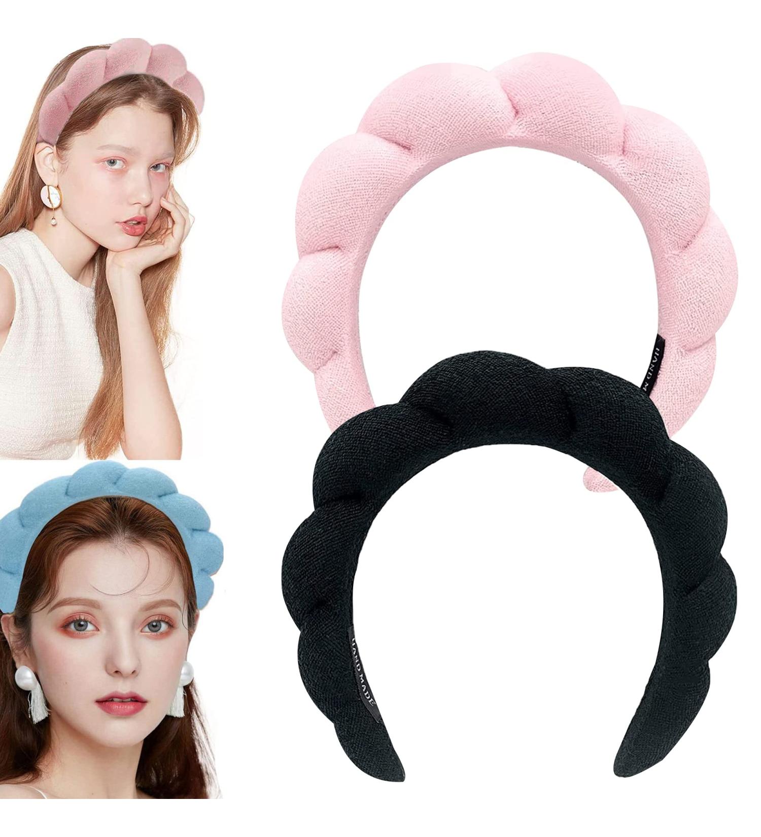 XSHYE Spa Headband for Women - 2 Pack Pink+Black, Makeup & Skincare Accessory - Buy Online on GoSupps.com