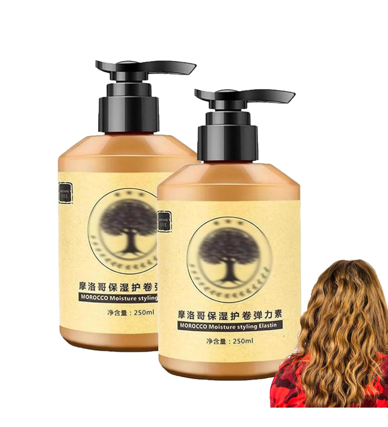 Long-Lasting Styling Moroccan Volume Moisturizing Elasticity Moroccan Hydrating Styling Cream Morocco Moisture Styling Elastin (2PCS) - Buy Online on GoSupps.com