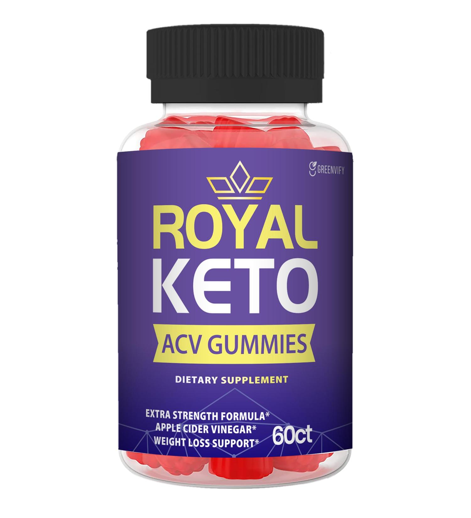 GREENVIFY Royal Keto ACV Gummies - Shark Keto Approved 1 Extra Strength Formula for Weight Loss & Detox (60 Gummies) - Buy Online on GoSupps.com