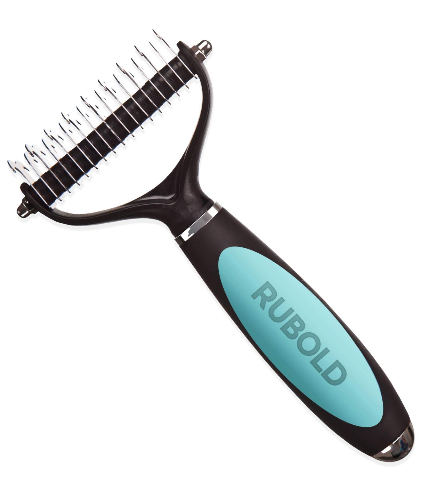 RUBOLD Dematting Tool for Dogs - Pet Safe Comb for Matted Hair - Undercoat Grooming Rake for Medium to Long Hair Pets - Buy Online on GoSupps.com