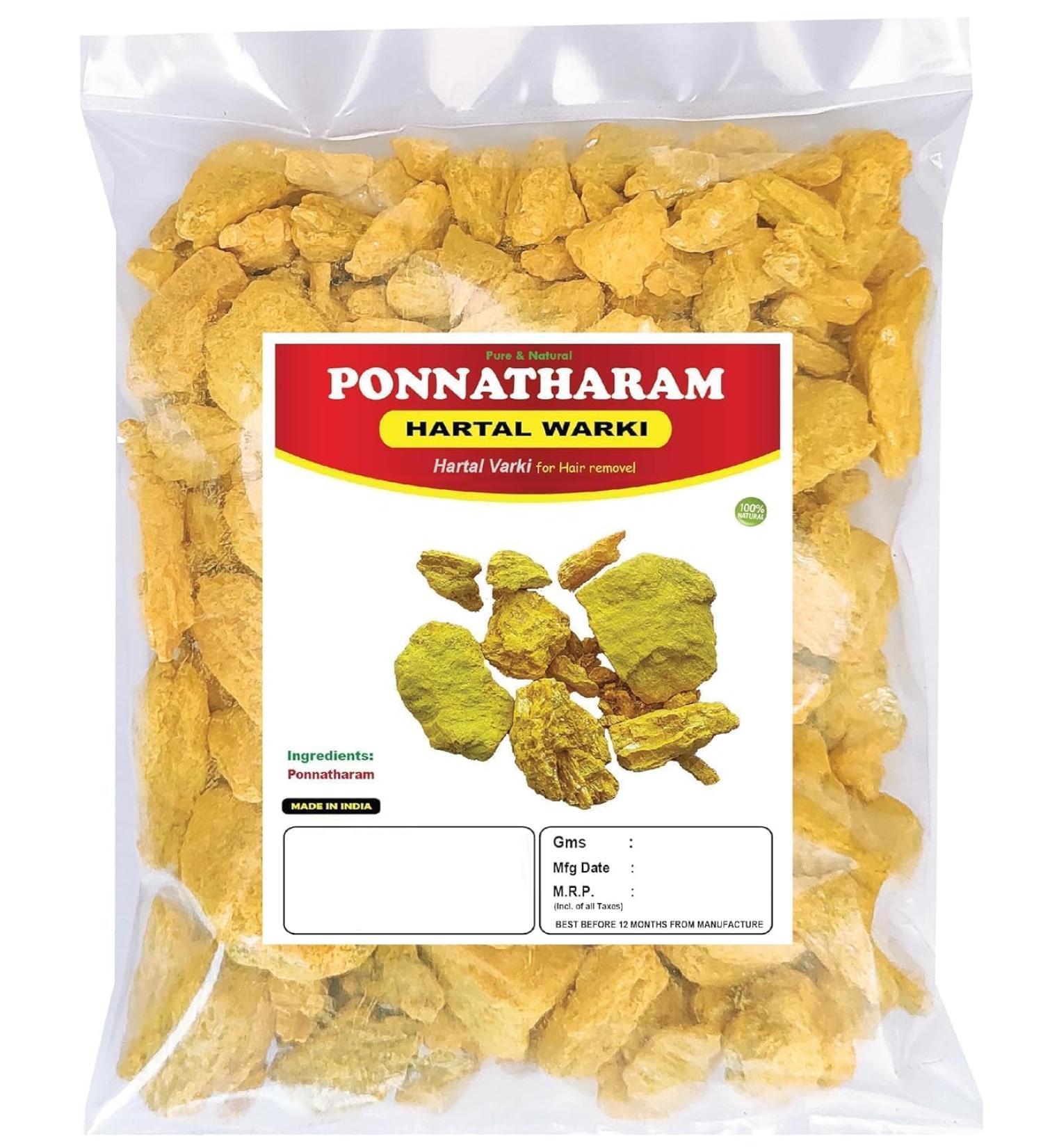 MZ Ponnatharam - Hartal Warki - Hartal Varki - Hartal Pili for Hair Removal (50g) - Buy Online on GoSupps.com